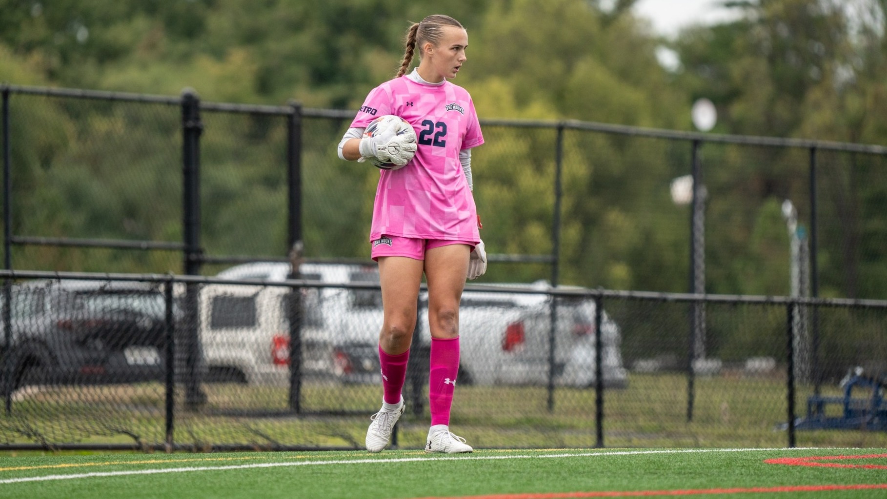Abby Makela Holding the Ball