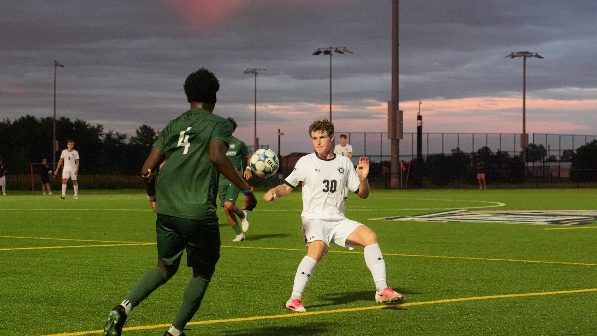 Lincoln Bauer Marks His Defensive Counterpart