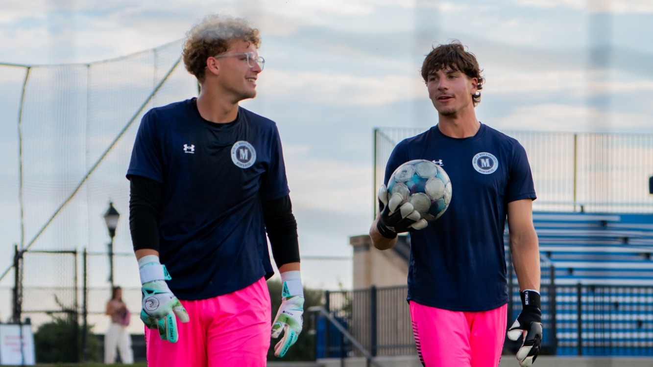 Ryan Collins and Gianluca Conte Share a Smile at Warmups