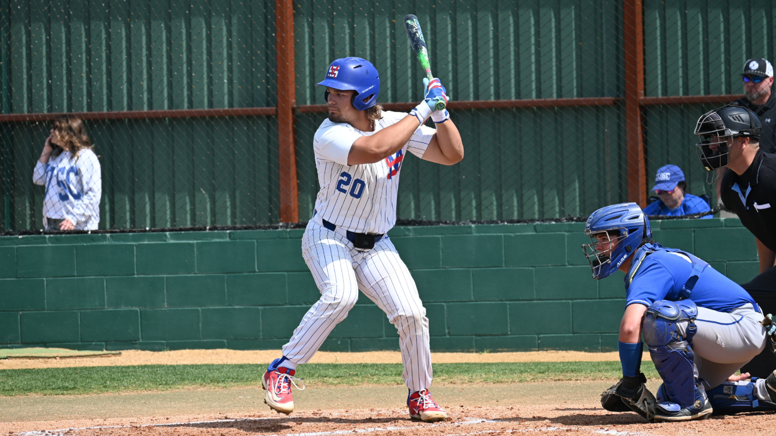 Tanner Norman hitting a single