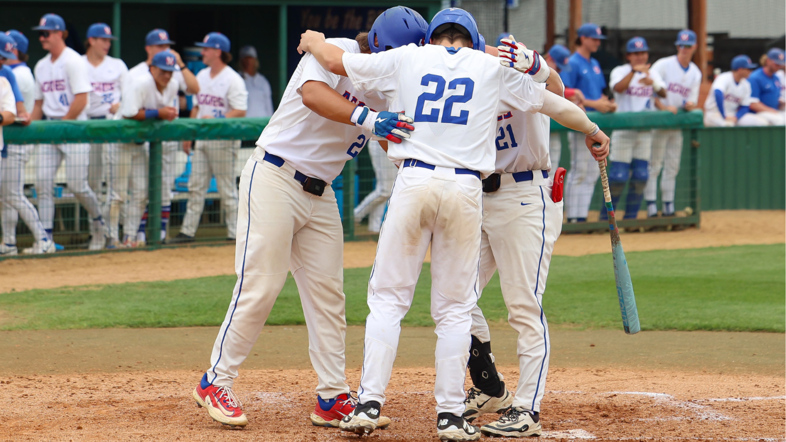 MSC Baseball after home run - 5.10