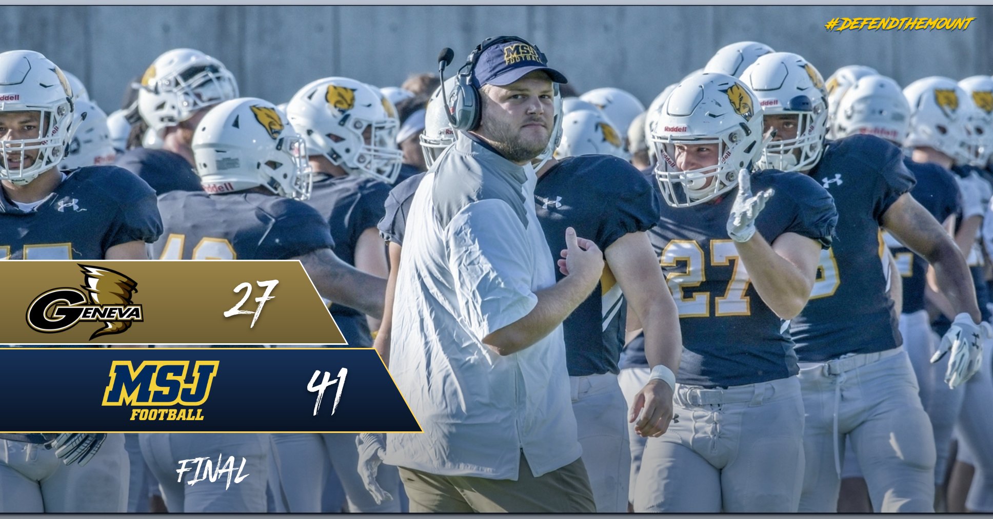 MSJ Football Opens Season With 41 27 Win Over Geneva College Mount St 