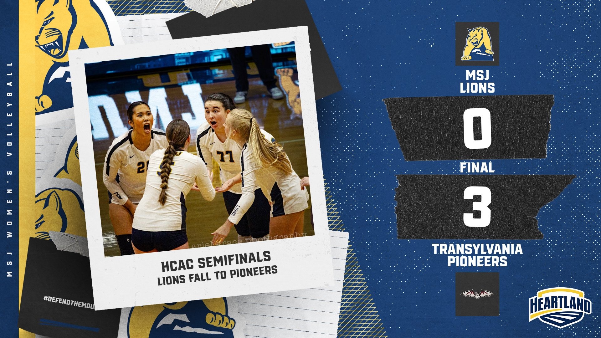 Lions fall in semifinals to Pioneers in HCAC tournament 