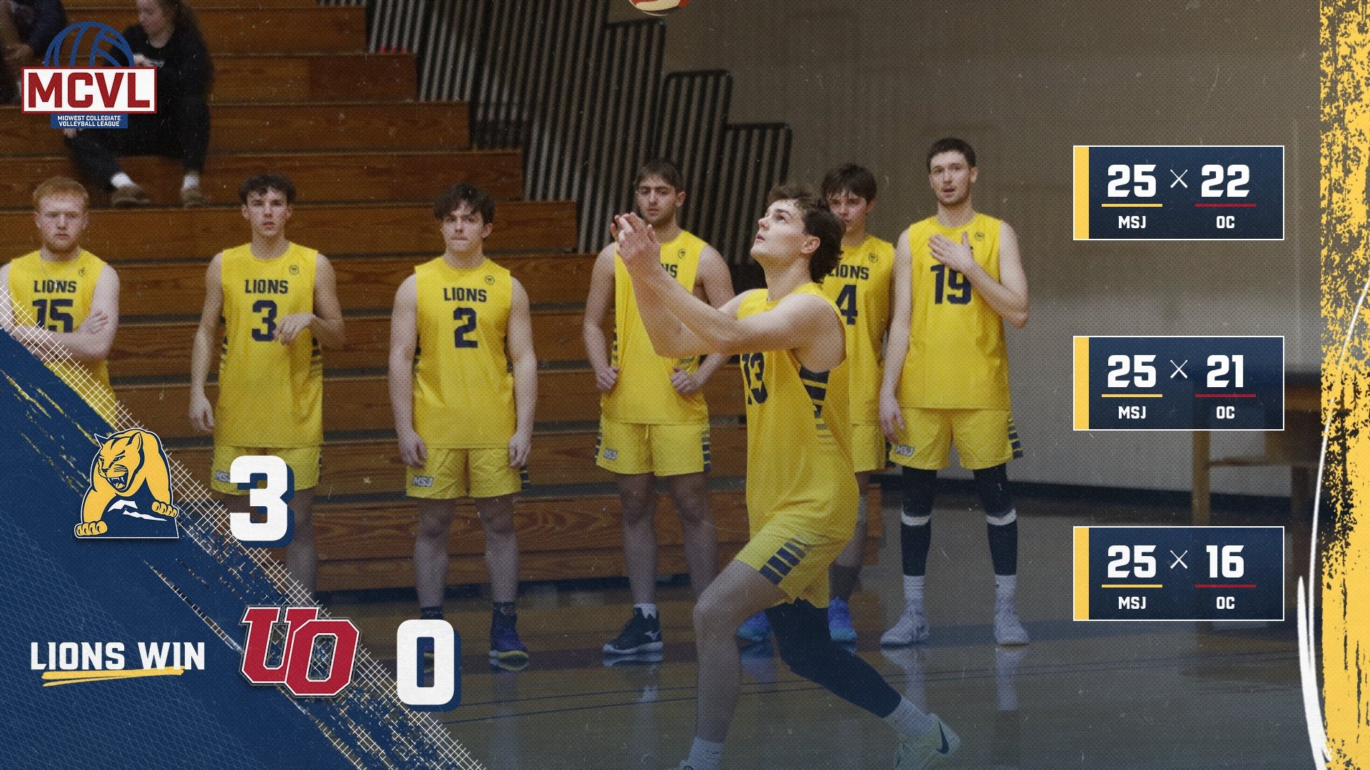 Men's VB Beats Olivet