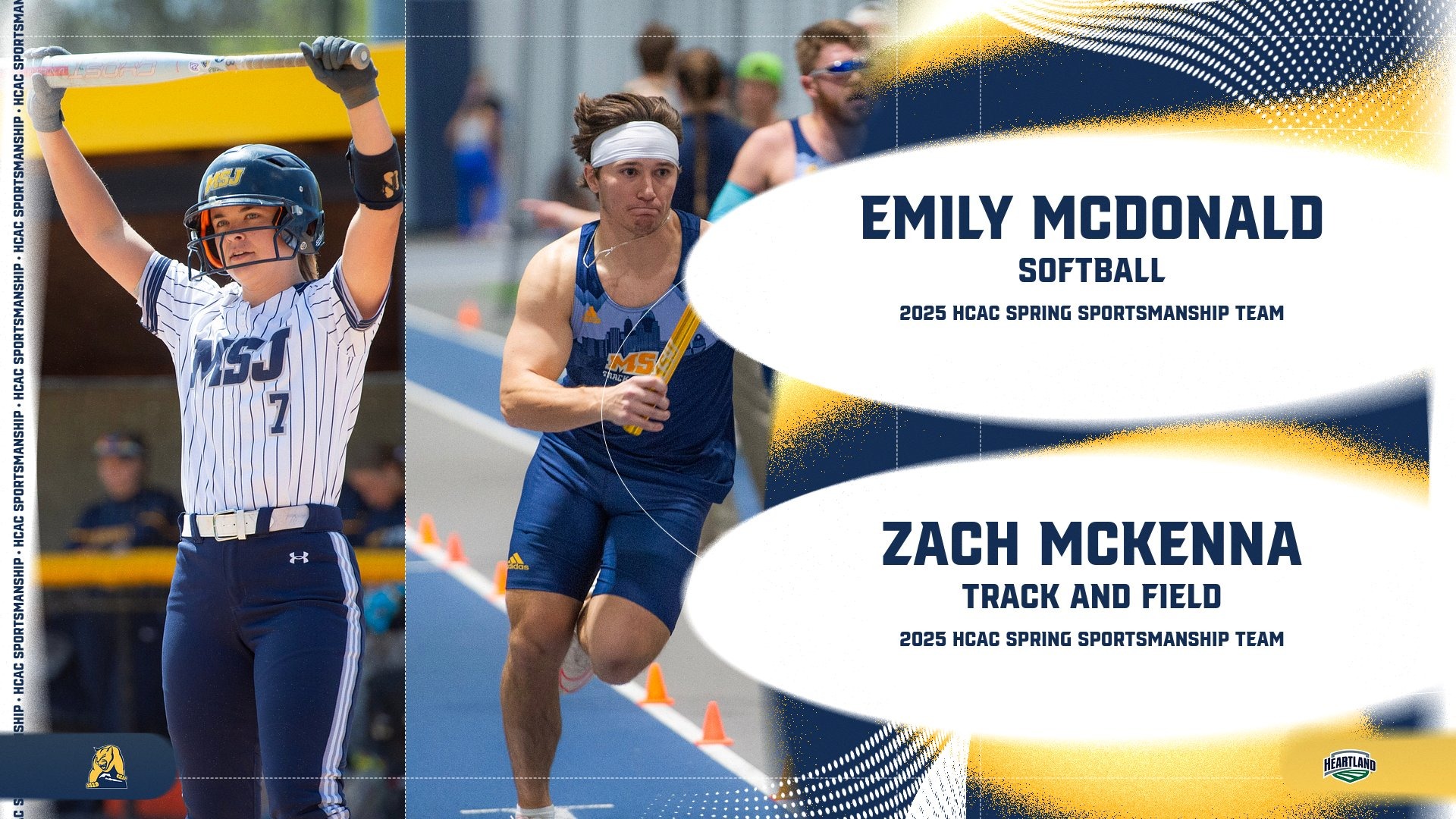 Emily McDonald and Zach McKenna appear on HCACs sportsmanship team