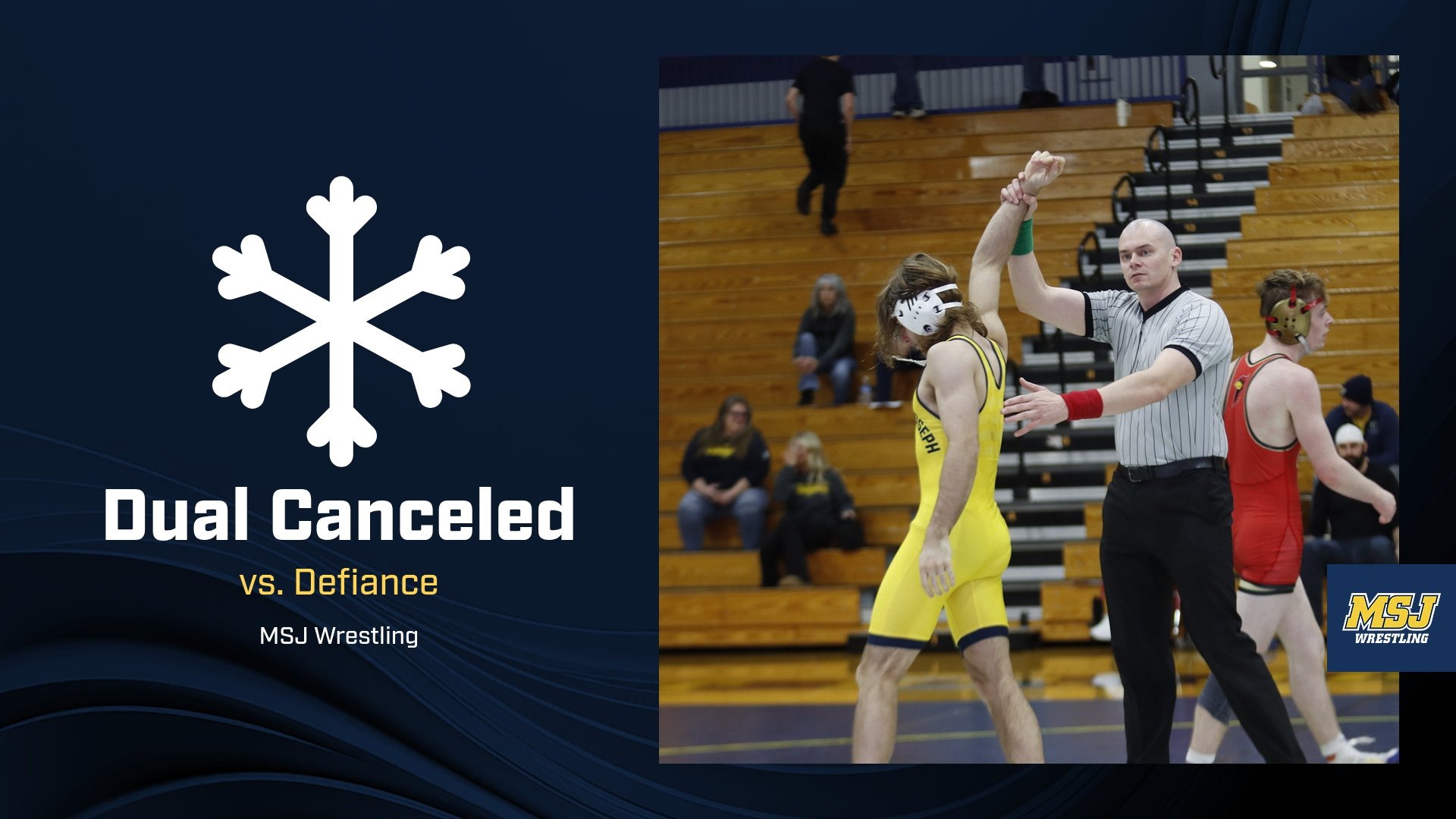 Wrestling dual canceled vs. Defiance