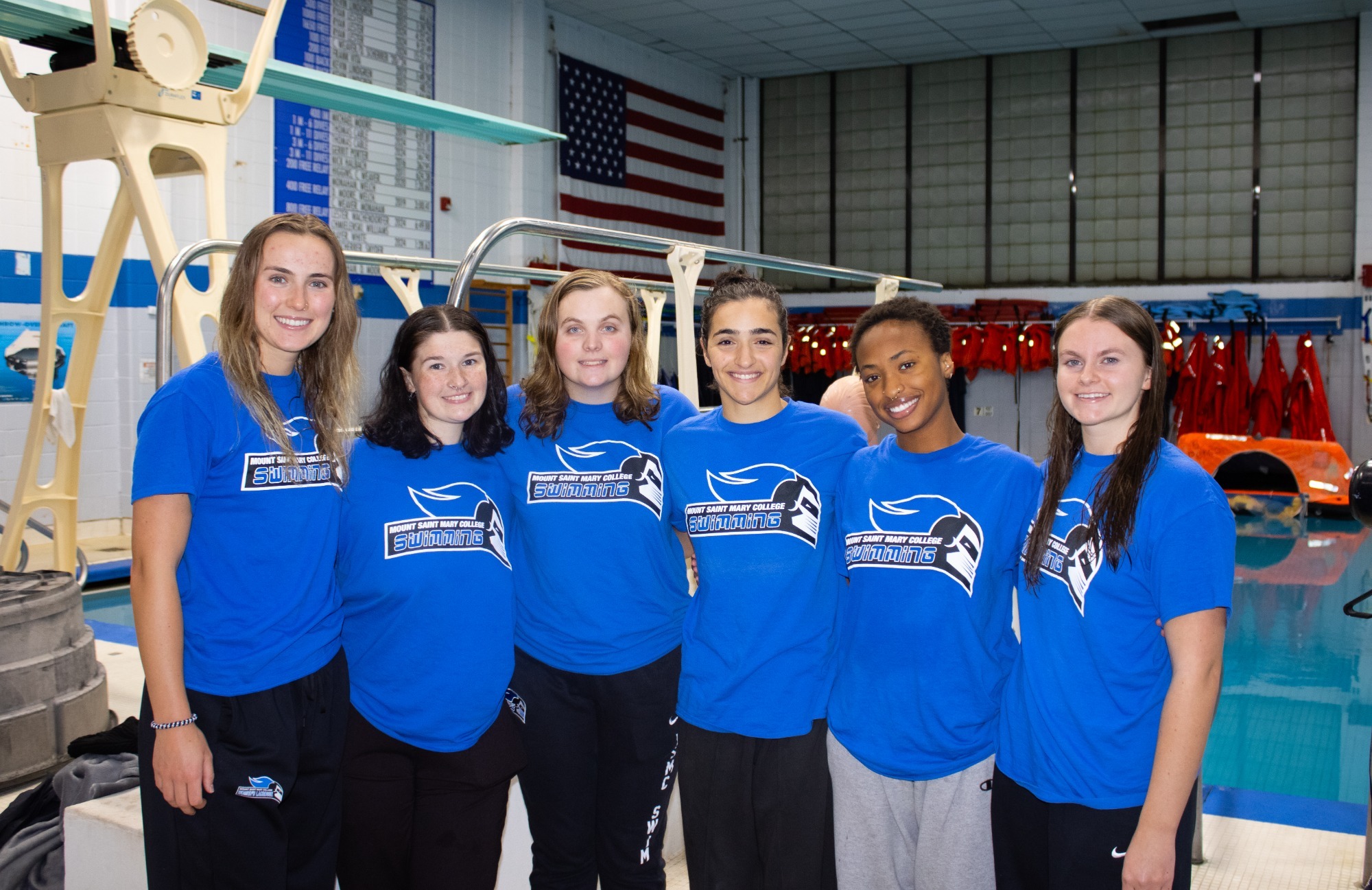 Women's Swim Team at Skyline Championship 2026