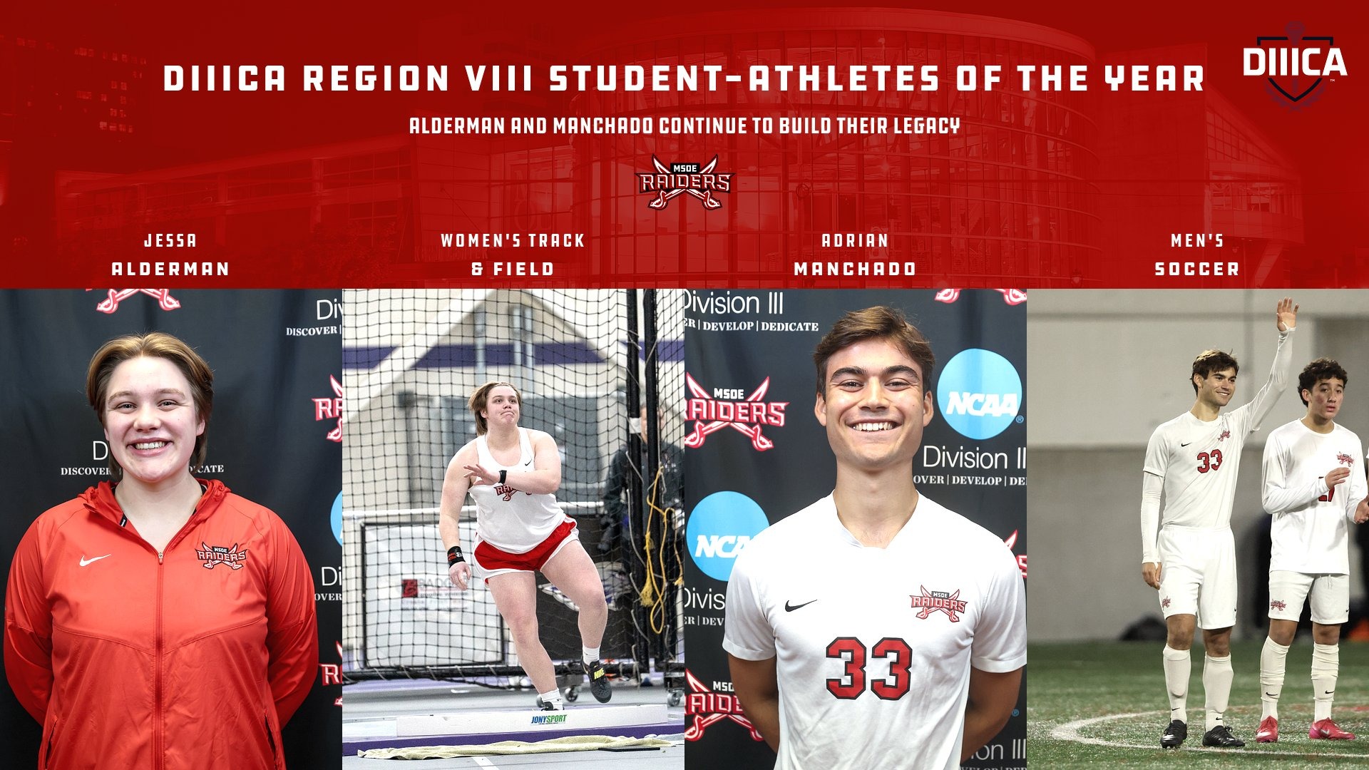 DIIICA Region VIII Student-Athletes of the Year