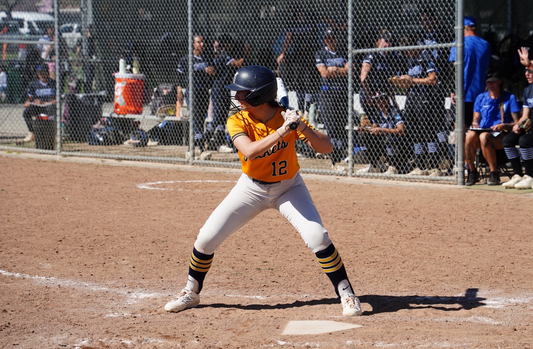 Marleigh Nieto steps into the batters box to hit for MSUB
