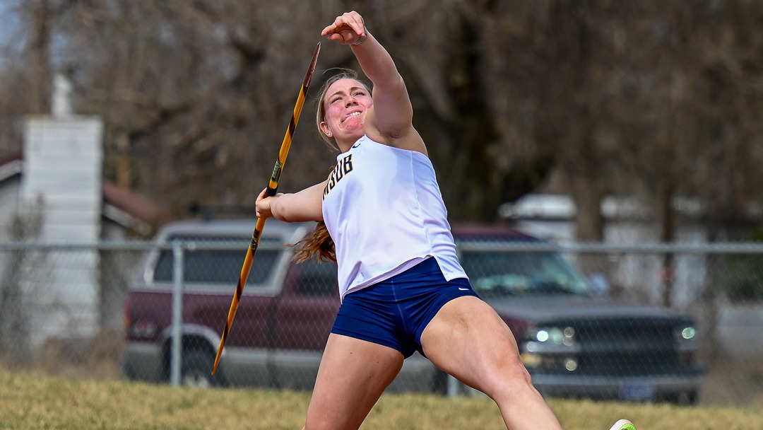 Rae Smart winds back to throw the javelin for MSUB