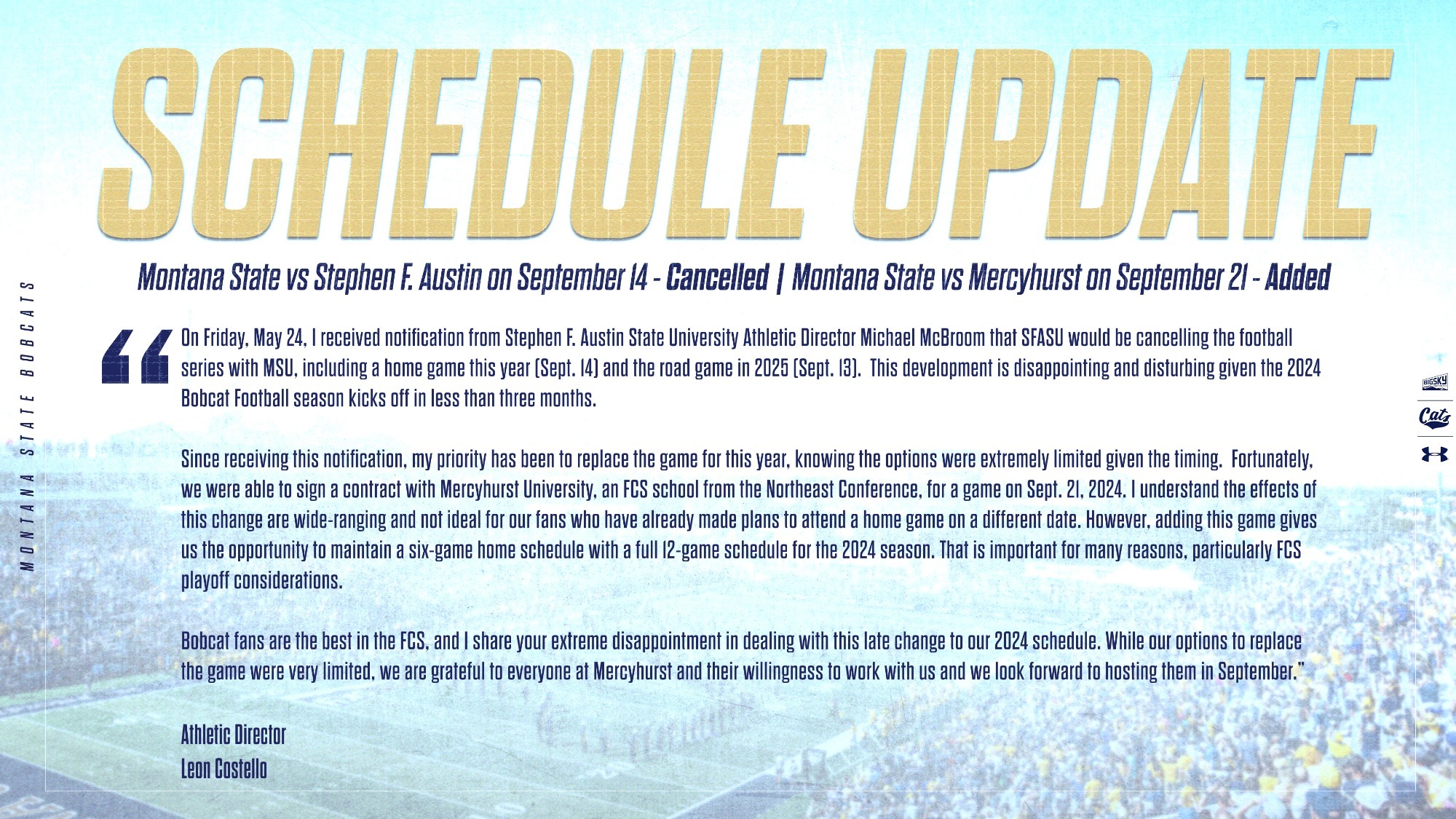 Bobcat Stadium Set for Audio Visual Upgrade from Daktronics in 2024