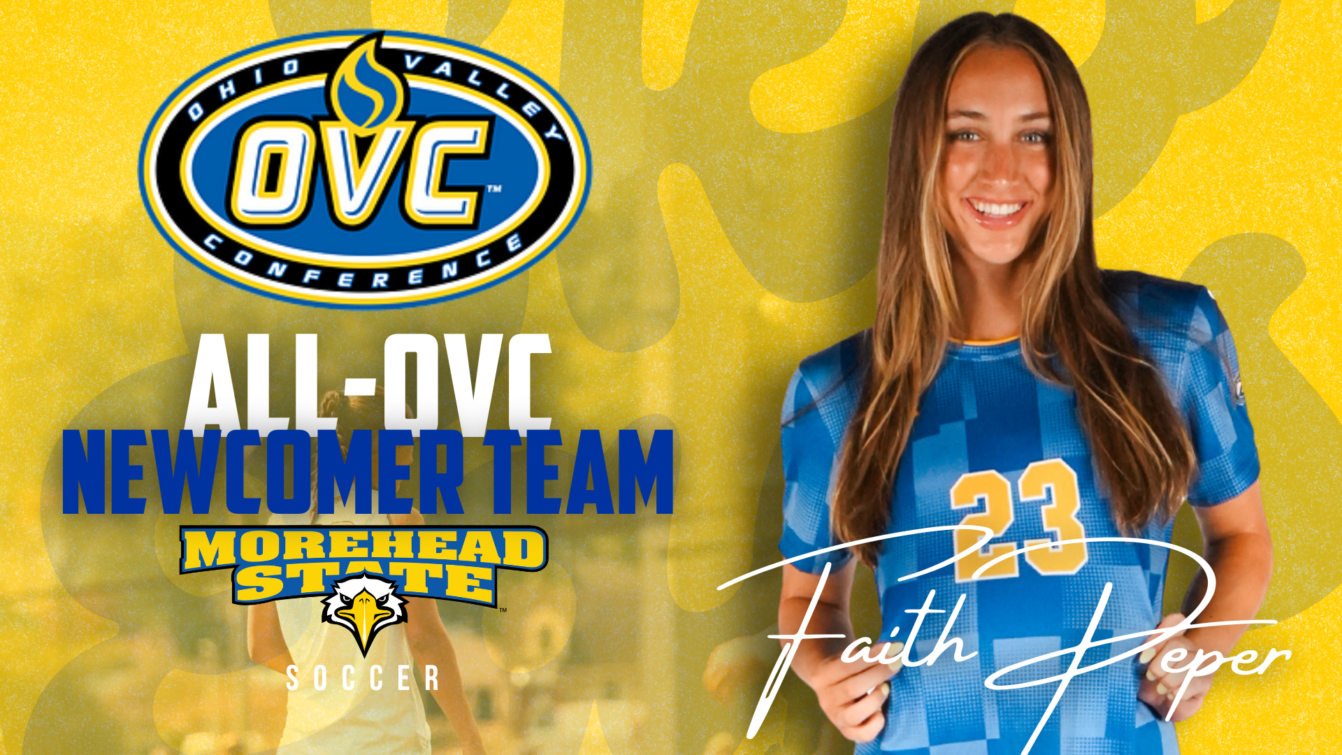 Faith Peper All-OVC Newcomer Team graphic