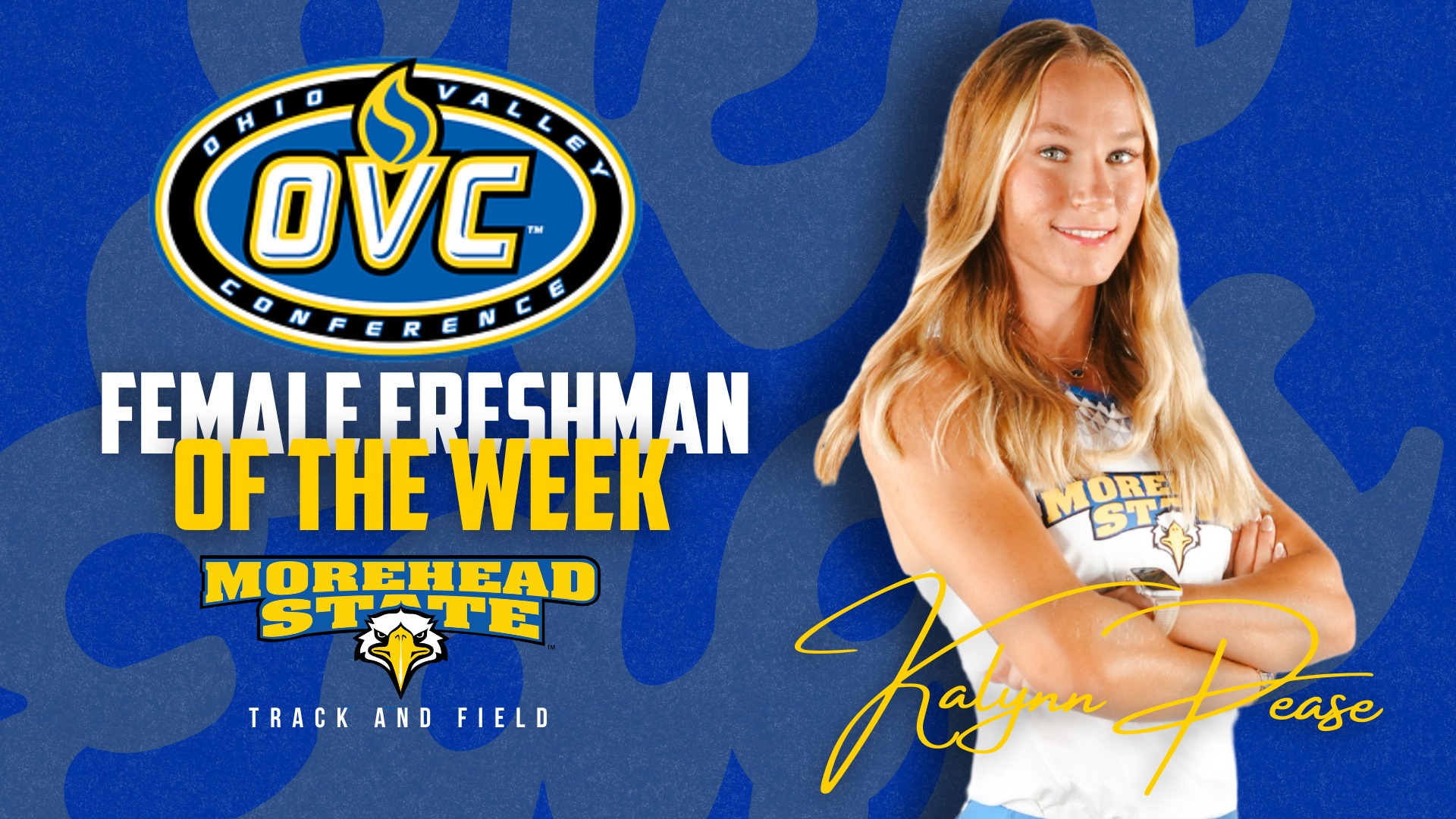 Kalynn Pease OVC Indoor Track & Field Female Freshman of the Week