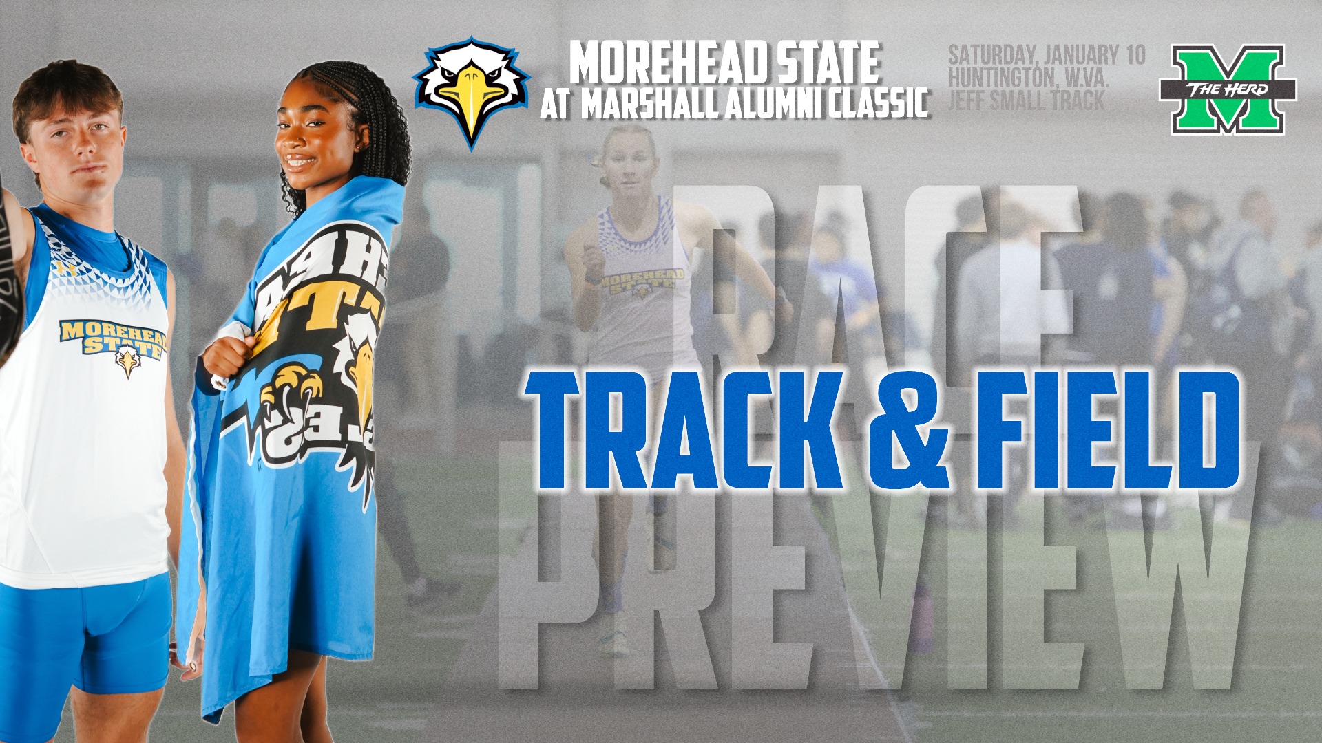 2026 Marshall Alumni Classic track and field meet graphic