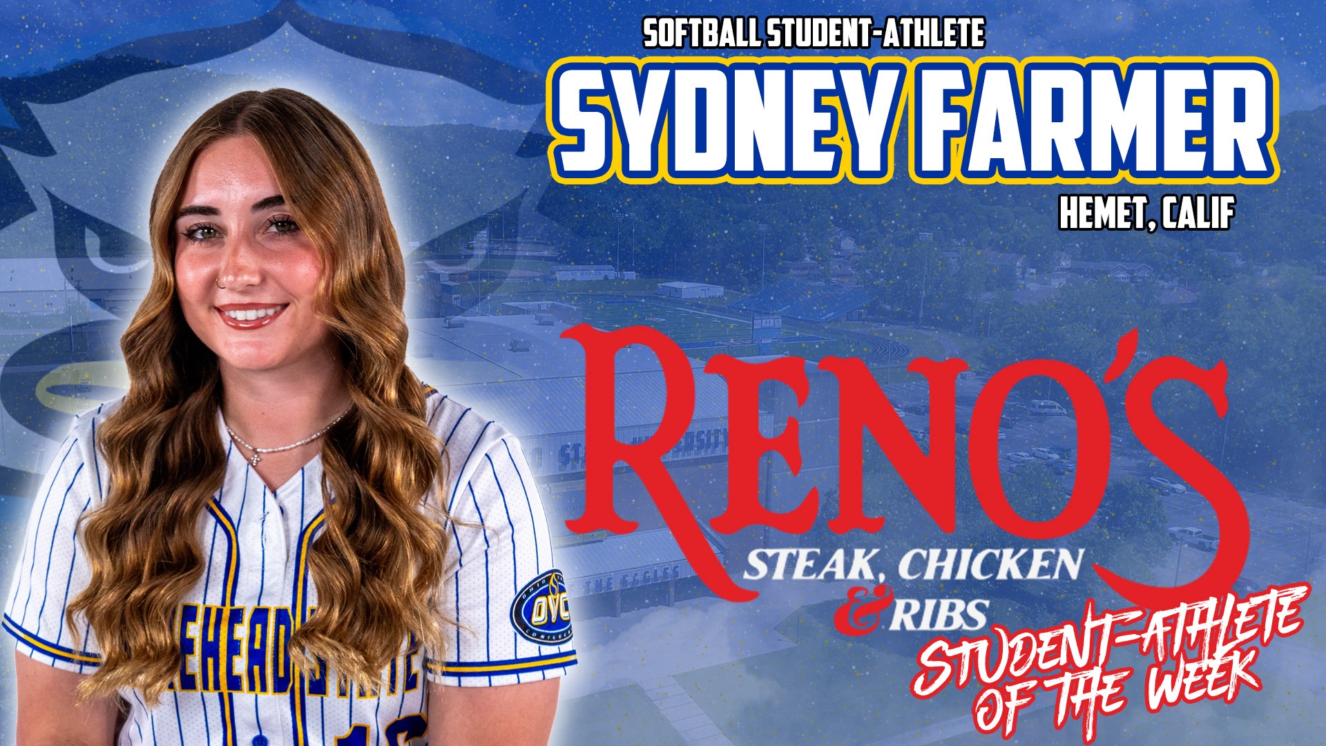 Reno's Student-Athlete of the Week - Softball's Sydney Farmer