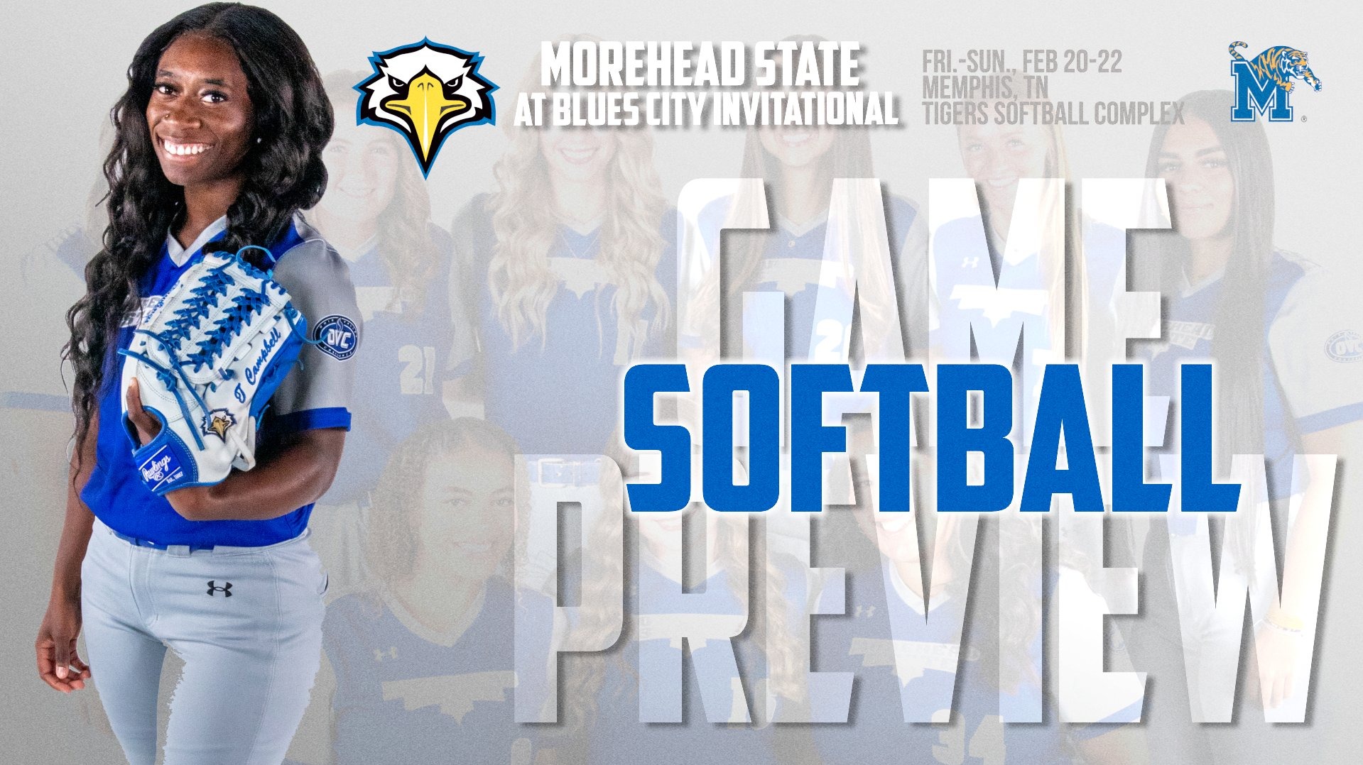 2026 Softball at Blues City Invitational graphic