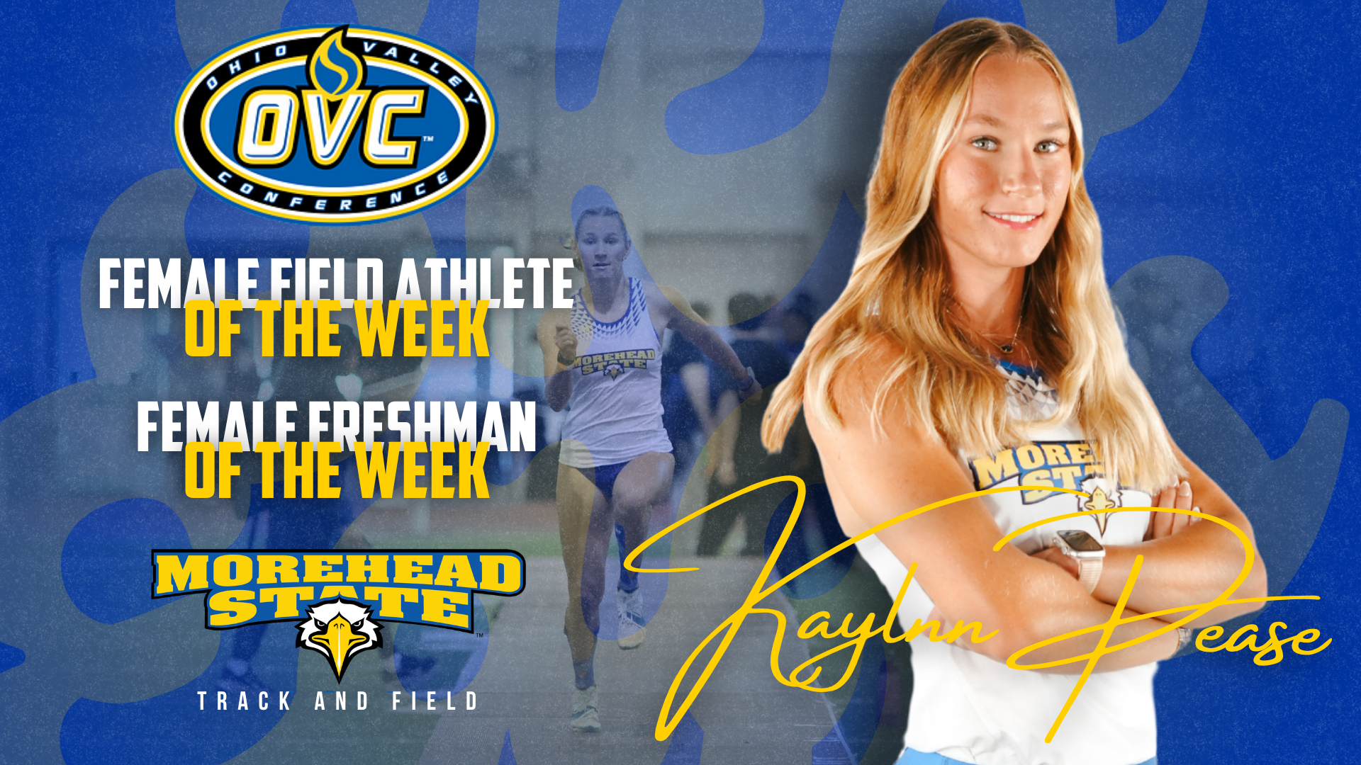 Kalynn Pease 2 OVC Athlete of the Week graphic