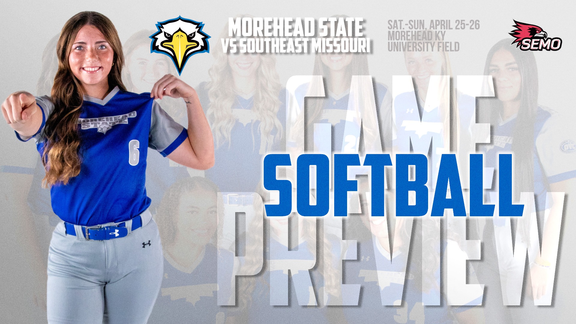 2026 Softball vs. Southeast Missouri graphic
