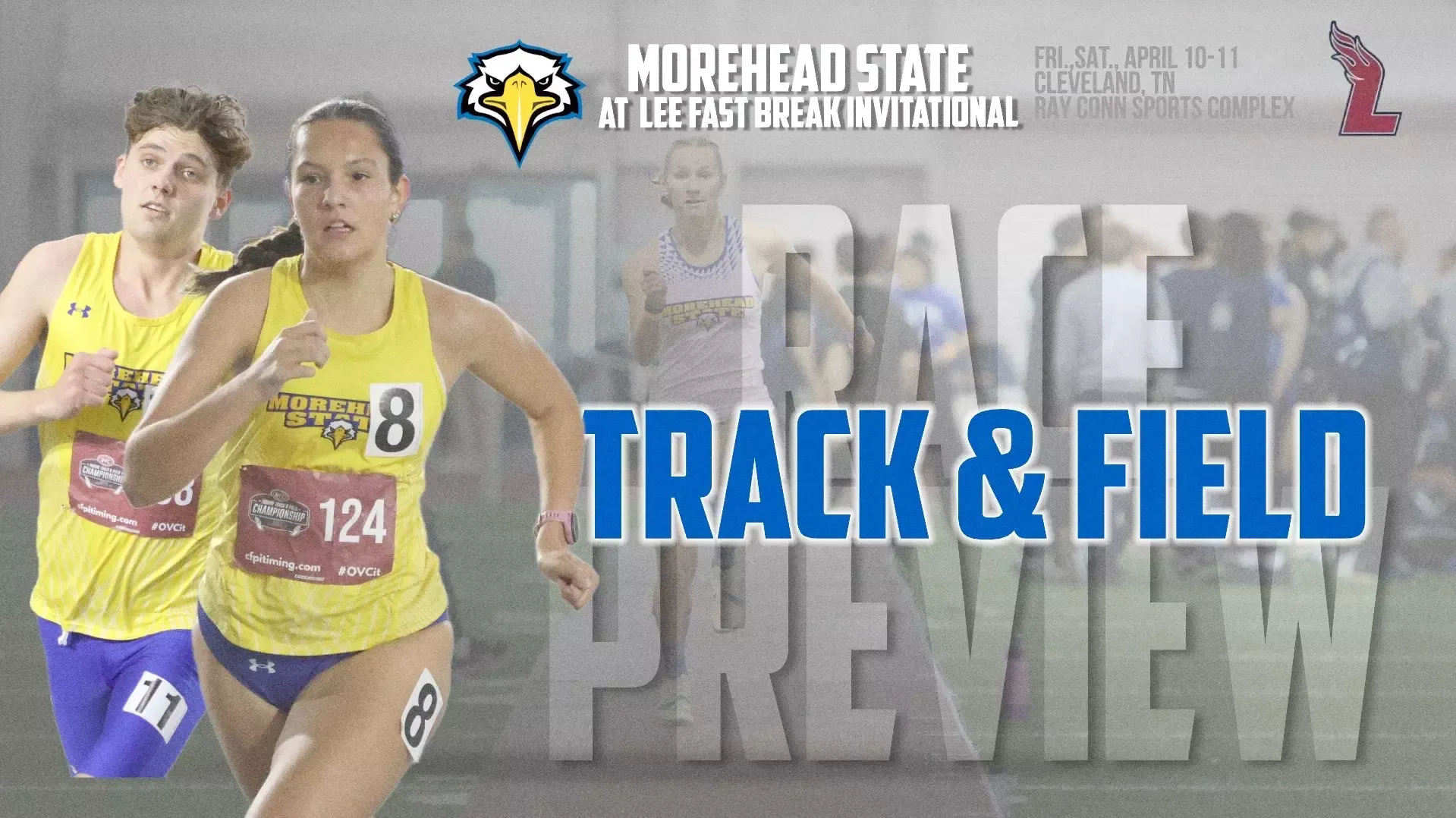 2026 Lee Fast Break Invitational track and field graphic