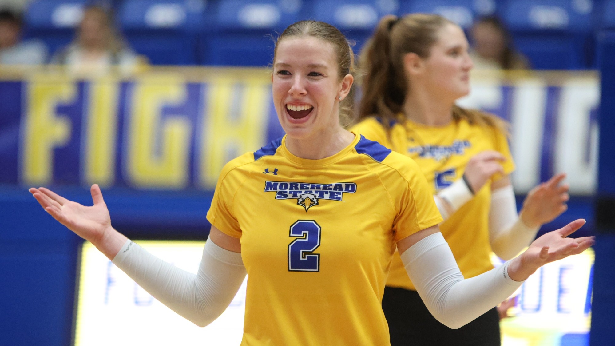 Sarah Heath celebrates