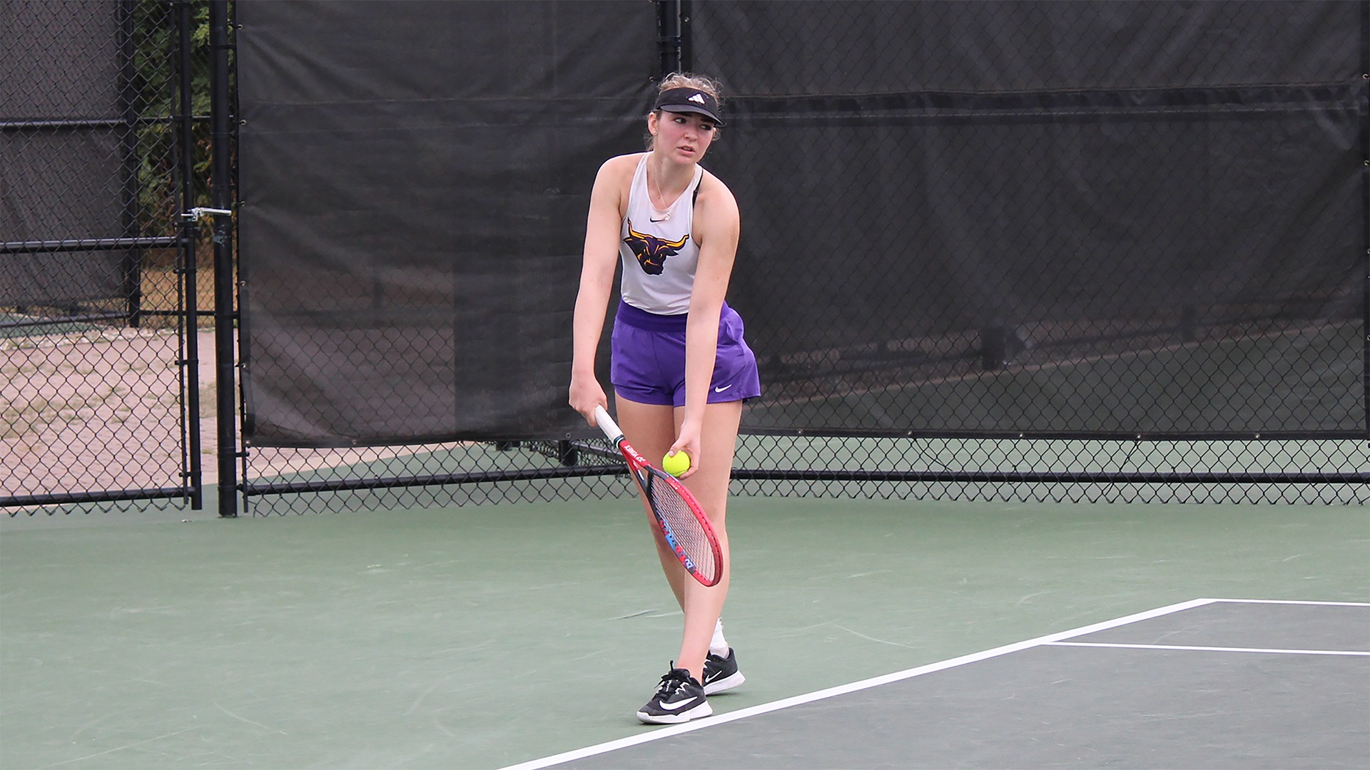 Amanda Blanco-Epple Getting Ready to Serve at Gustavus October Invitational