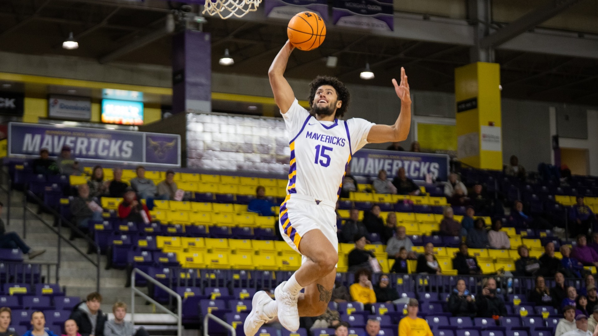 Traijan Sain flying vs. Crown College