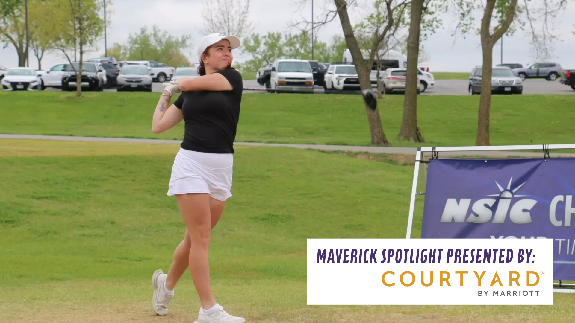 A graphic for Sammy Youngquist's Maverick Spotlight sponsored by Courtyard By Marriott Hotel & Event Center