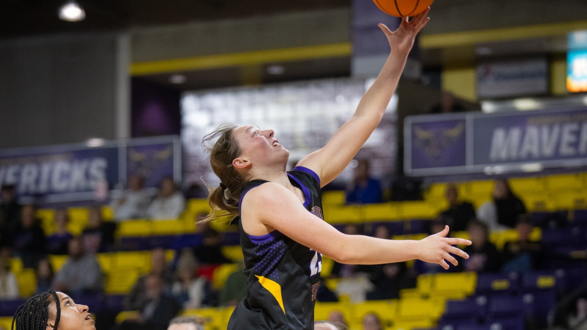Haylee Stokes goes up for a layup