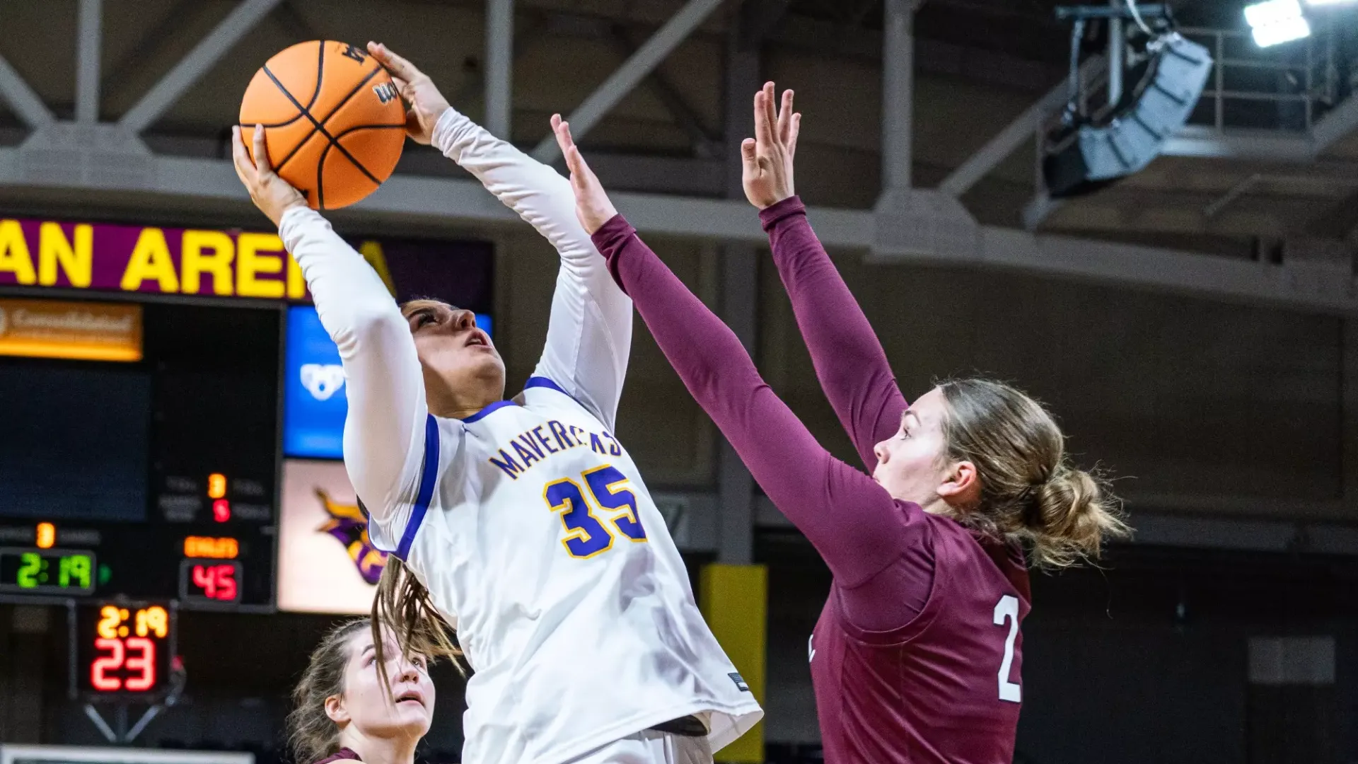 Czinano takes a shot inside the Taylor Center