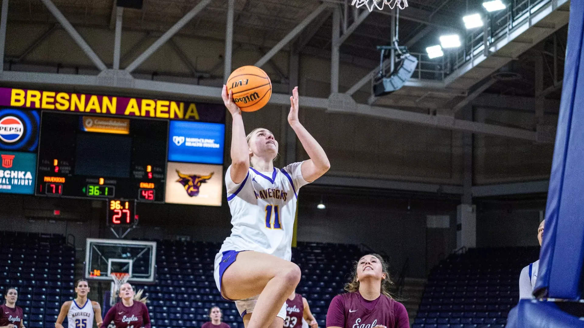 Luneckas layup inside the Taylor Center