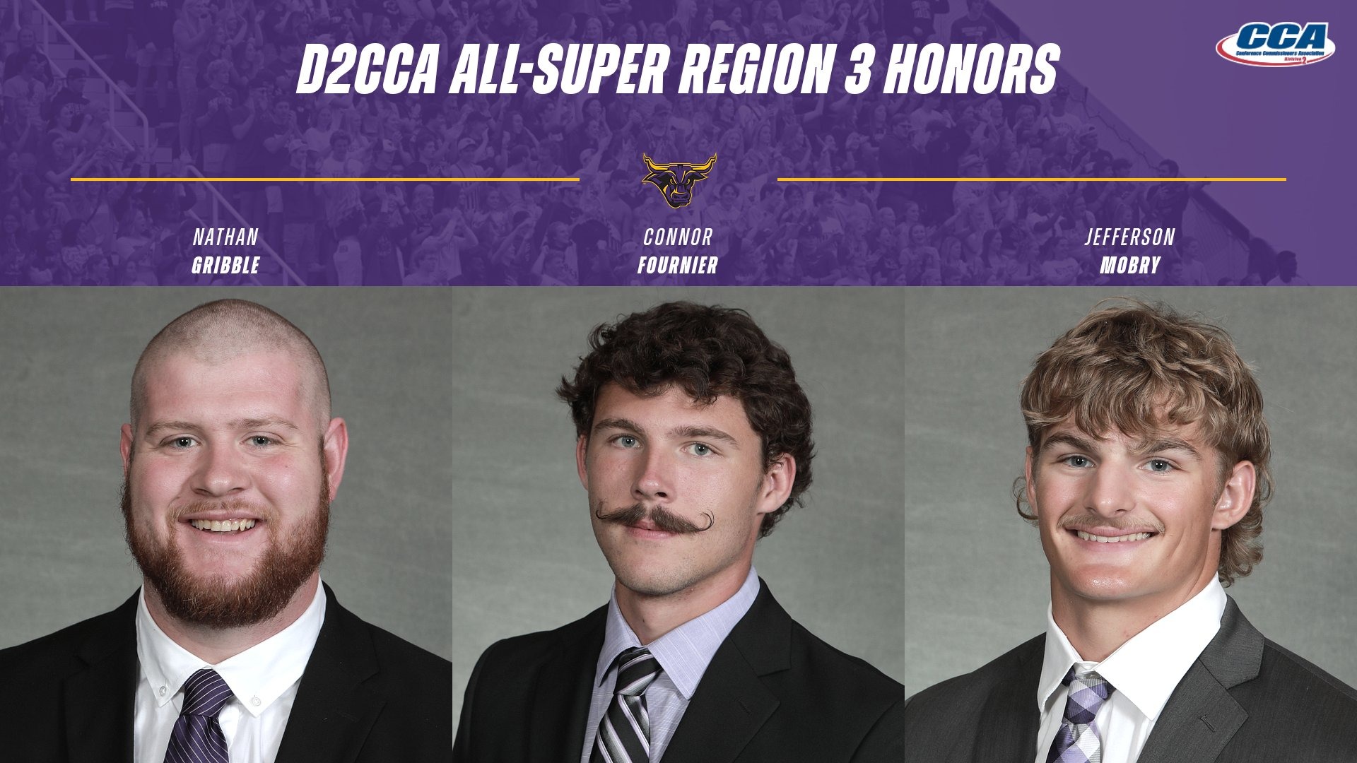 A graphic for the Football D2CCA All Super Region 3 Team story