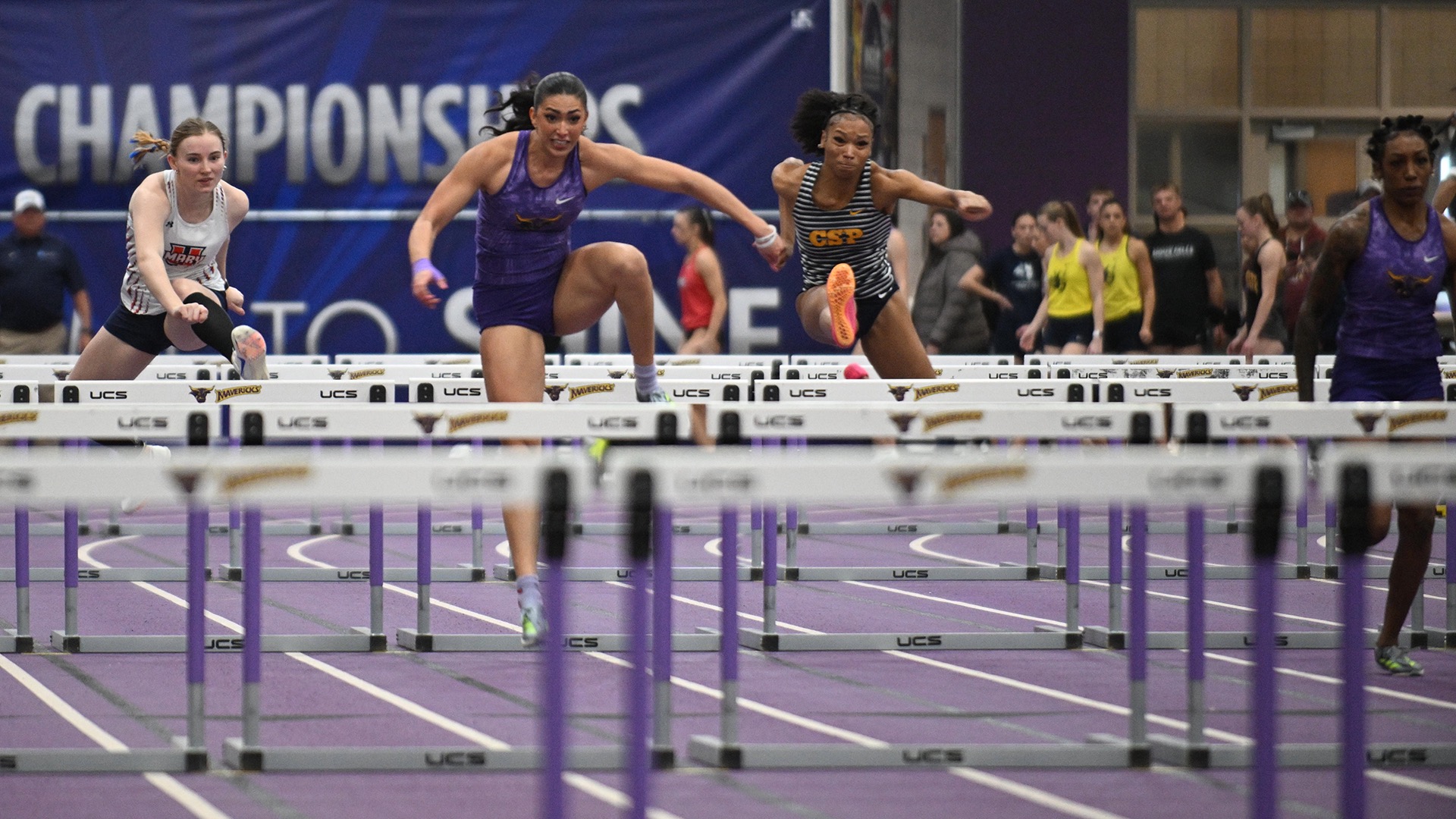 Miranda Lauvstad competes in the opening day of the NSIC Championships (2.28)