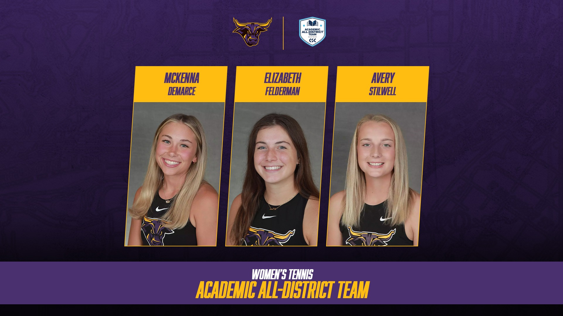 CSC Academic All-District Tennis 2025 Graphic