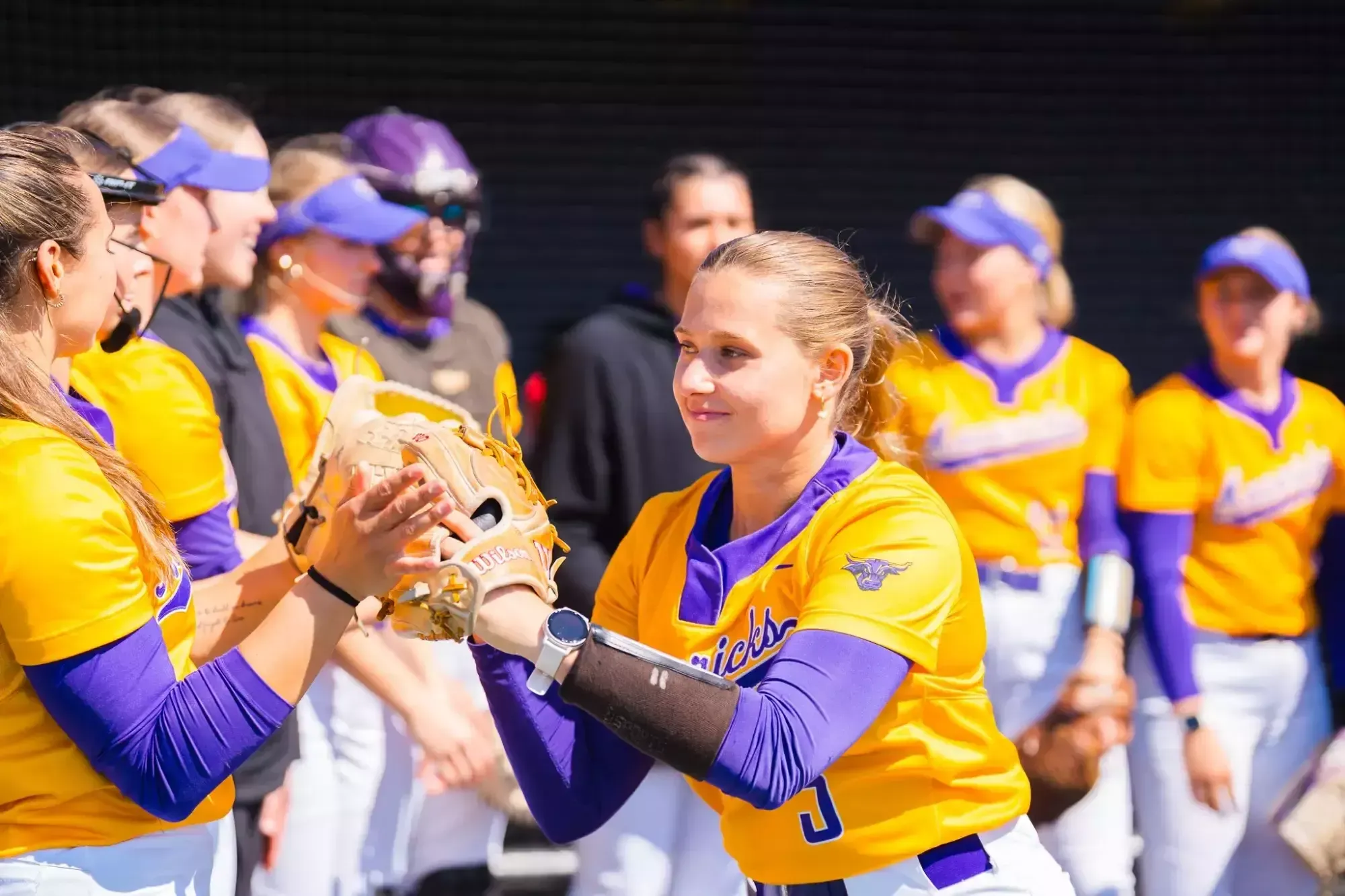 Izzy Hycnar being introduce pregame vs. Wayne State