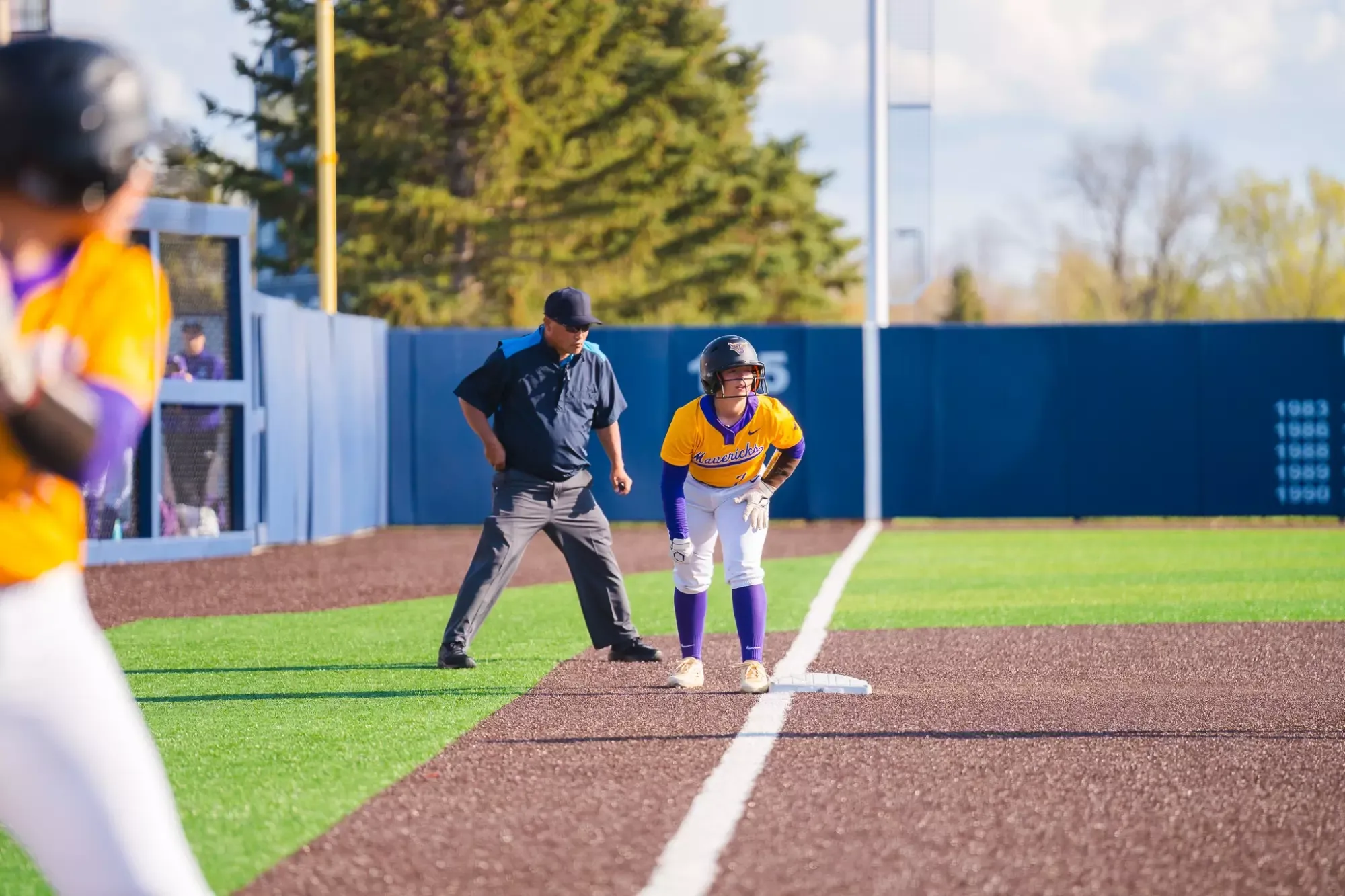 Carly Kimmes on third base vs. Wayne State