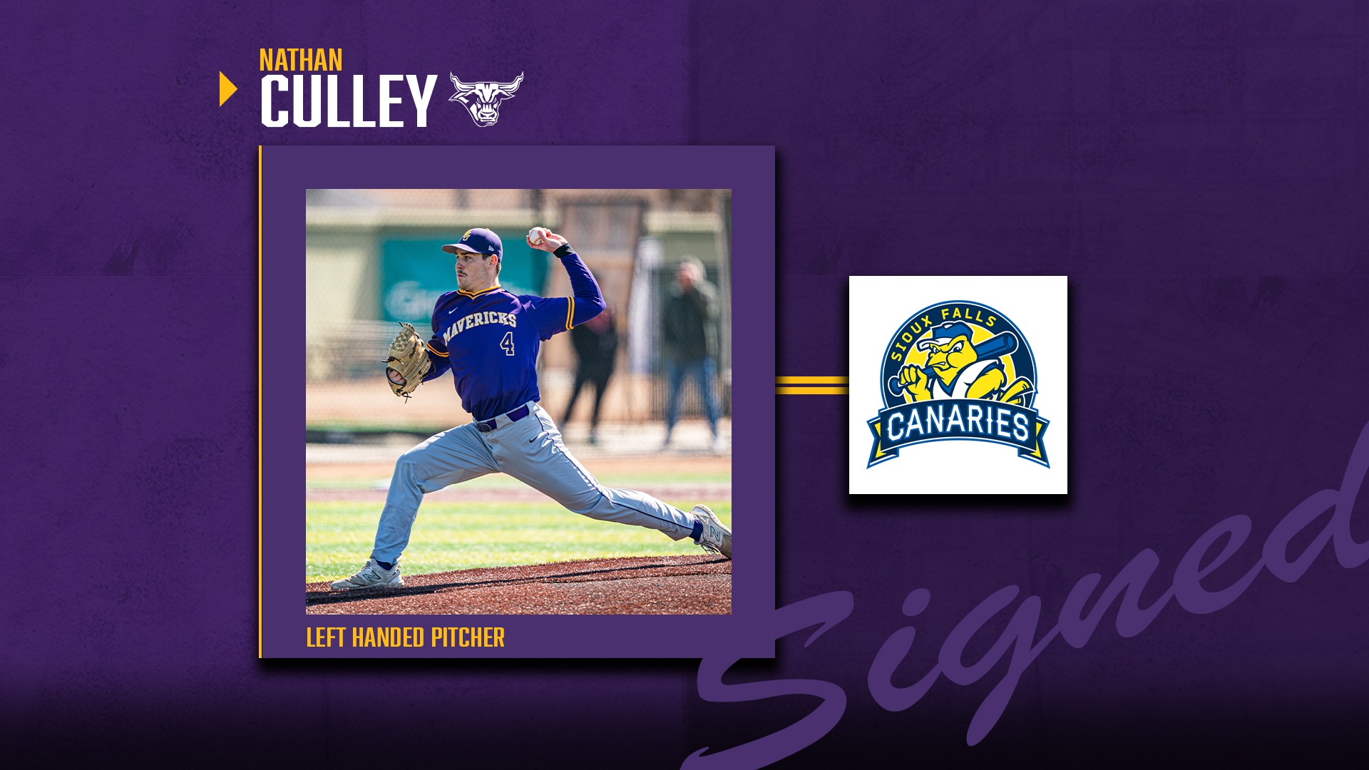 Nathan Culley Signed Sioux Falls Canaries Graphic