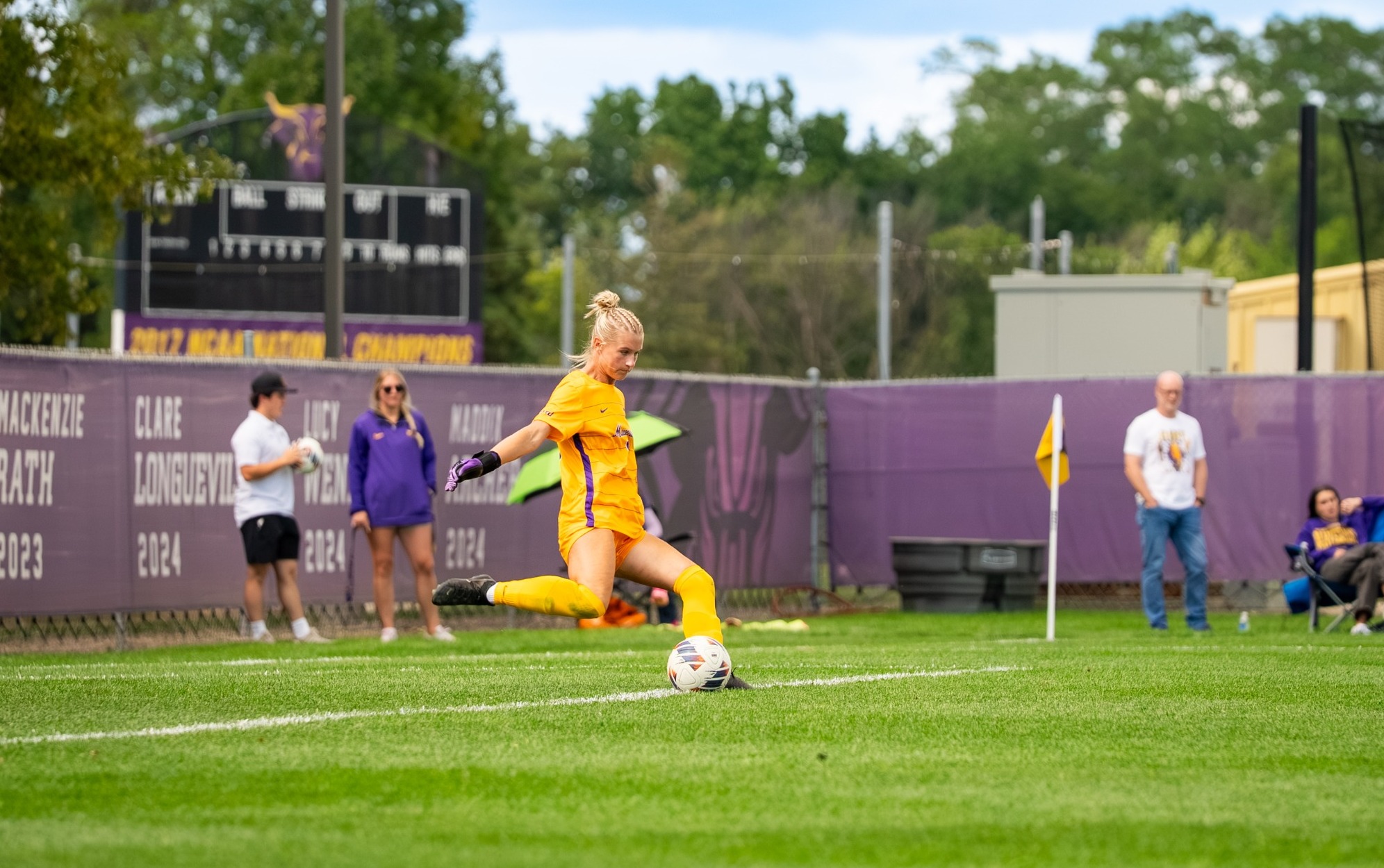Lauren McAlpine as goaltender 