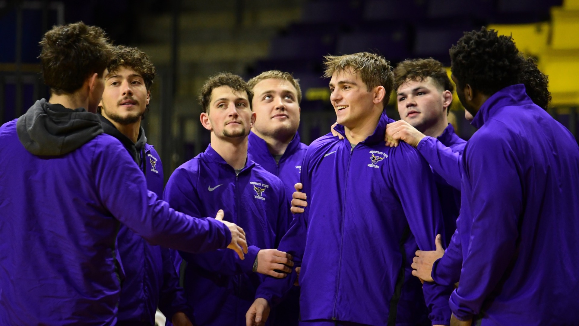 Drake Hayward gets ready vs. Minot State