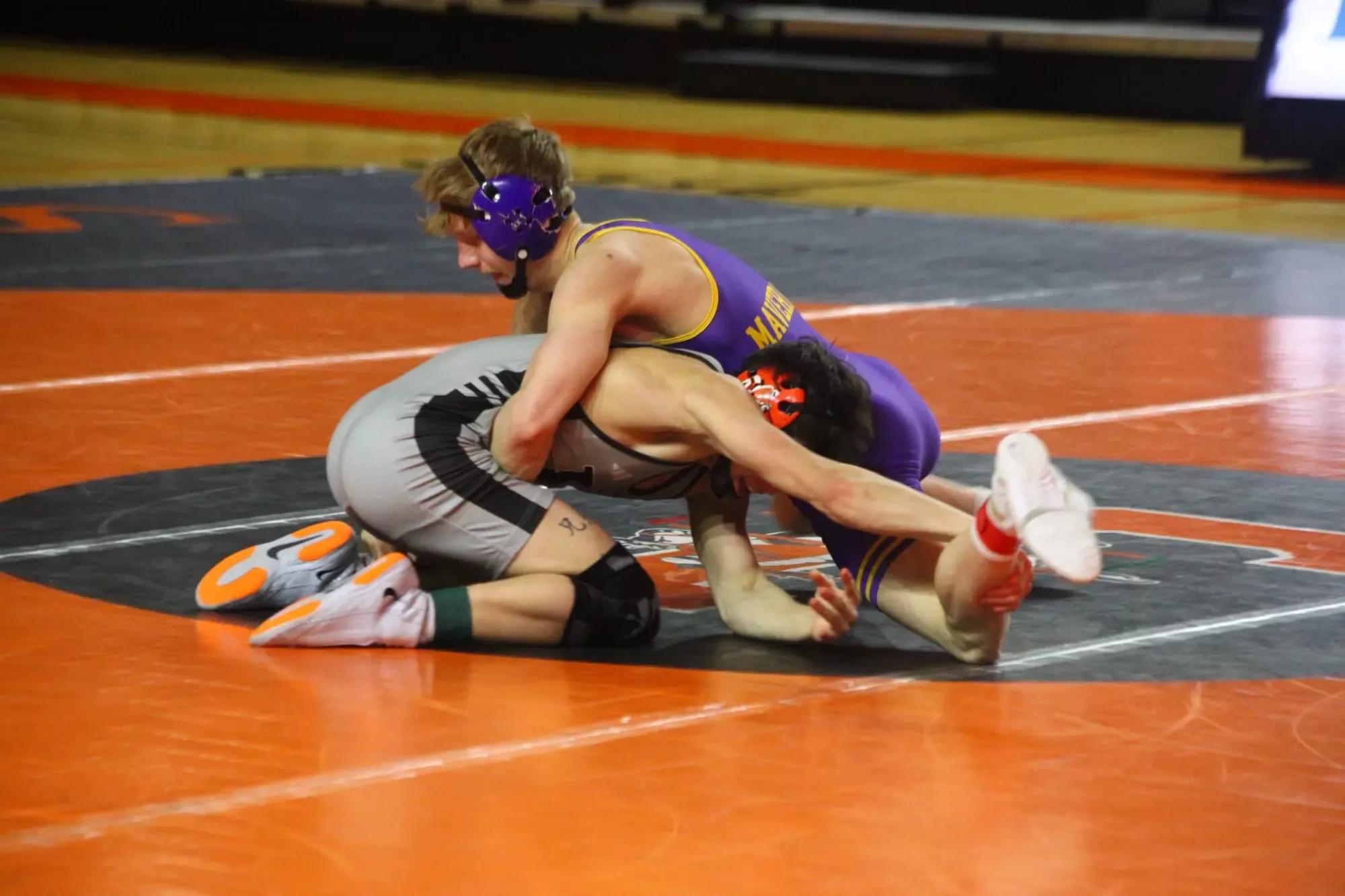 Jacob Fittzpatrick wrestling at Jamestown