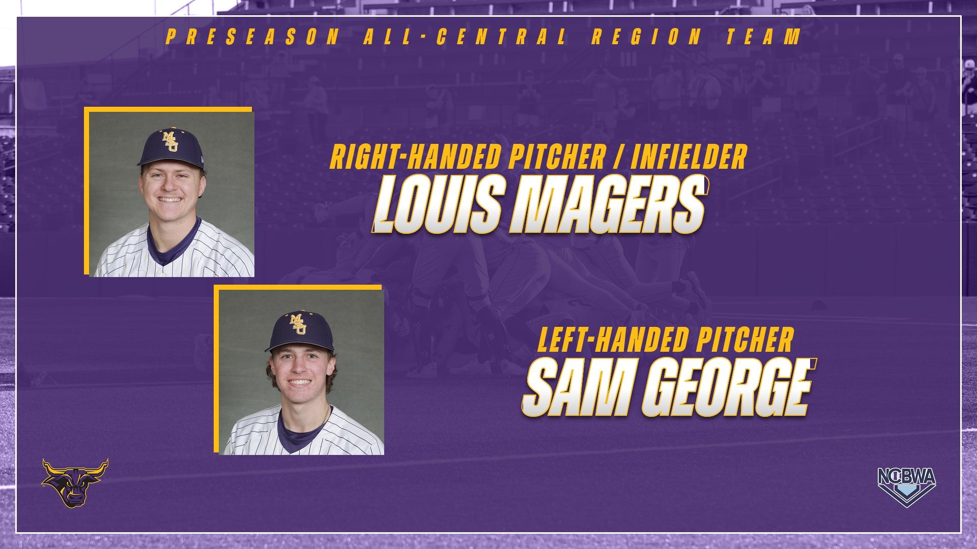 Magers and George earn NCBWA Preseason Honors 