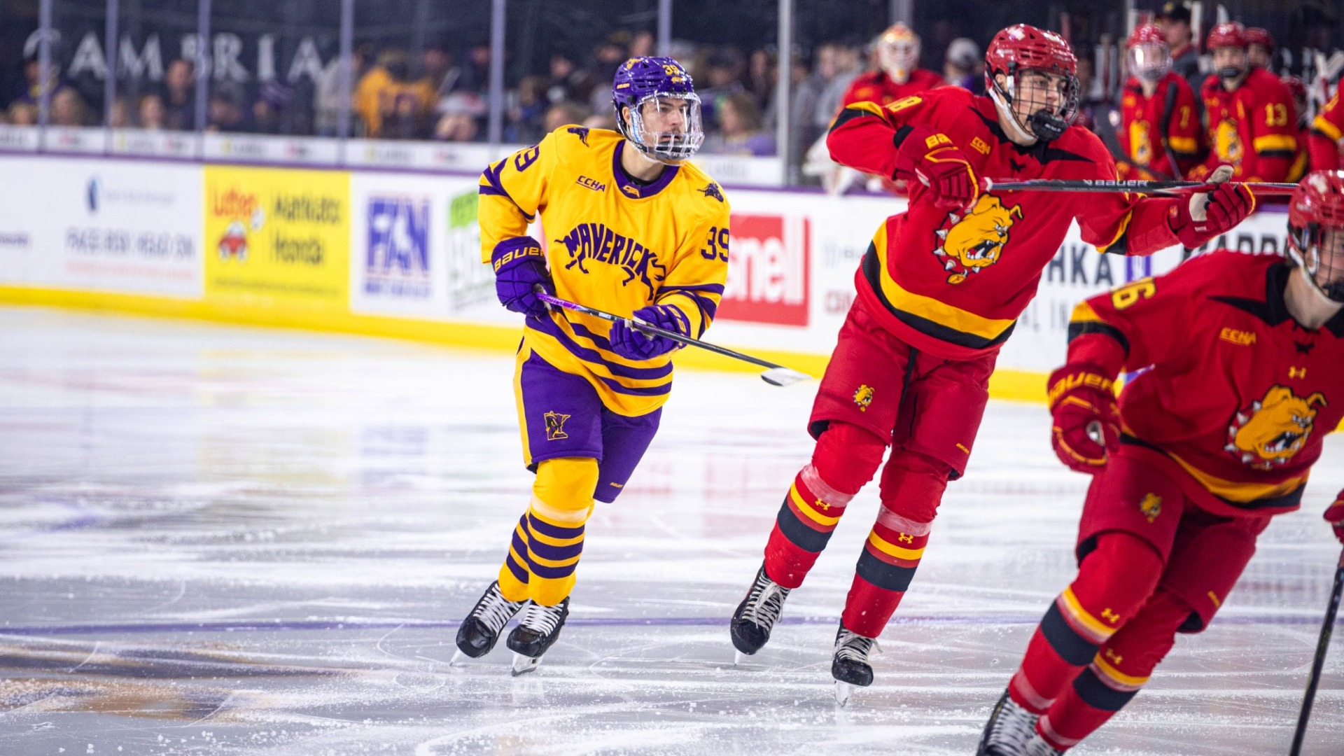 Ralfs Bergmanis skates vs. Ferris State at home