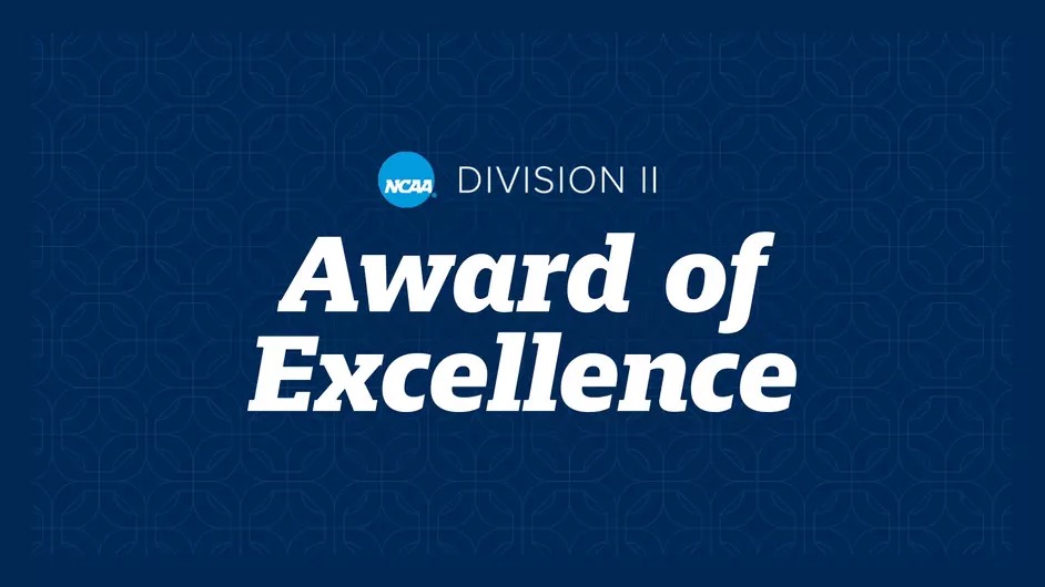 A graphic of the NCAA Award of Excellence
