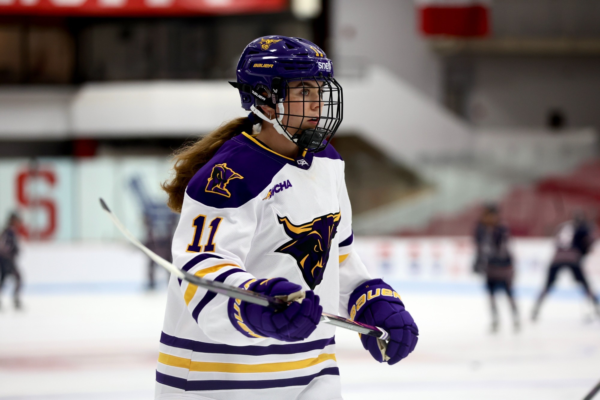 Lucie Tenenbaum during pregame warmups
