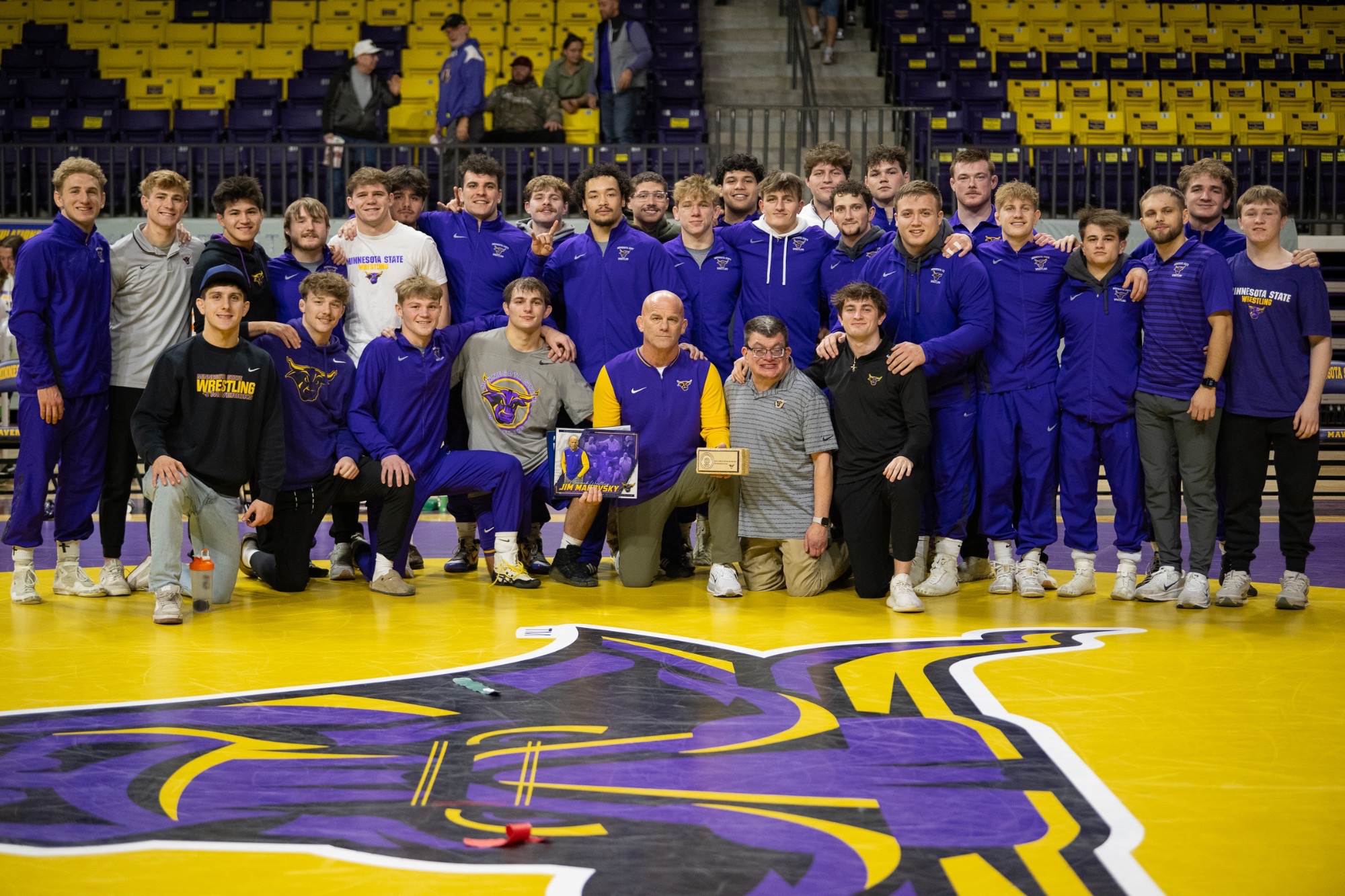 Wrestling Team after Jim’s final home dual