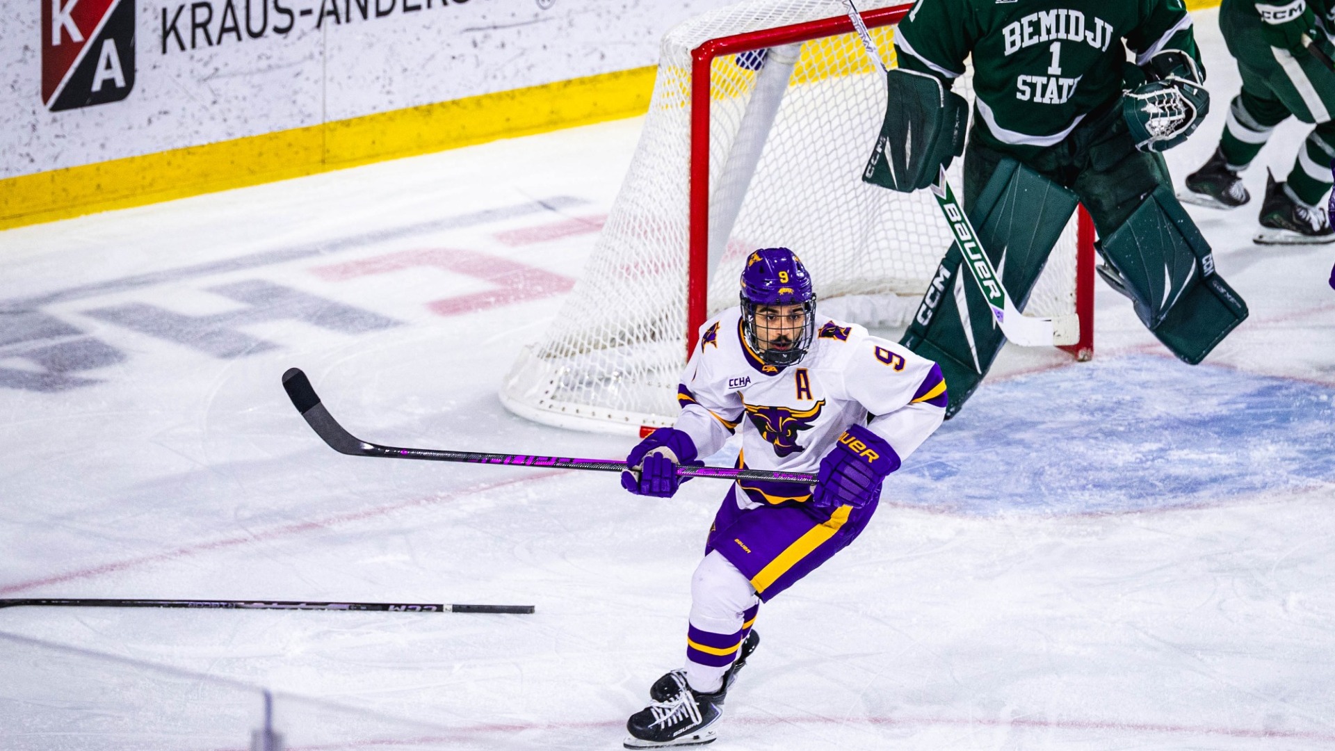 Luigi Benincasa turns left vs. Bemidji State on Friday