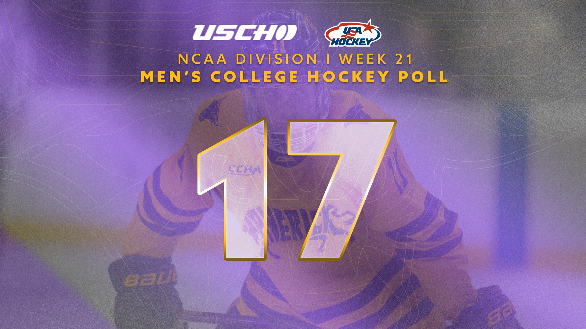 Men's Hockey Ranking Week 21 Graphic