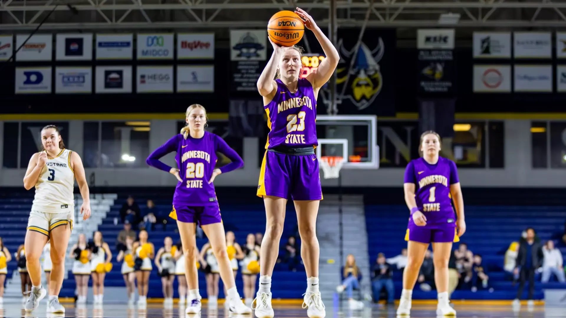 Haylee Stokes shoots a free throw against Augustana