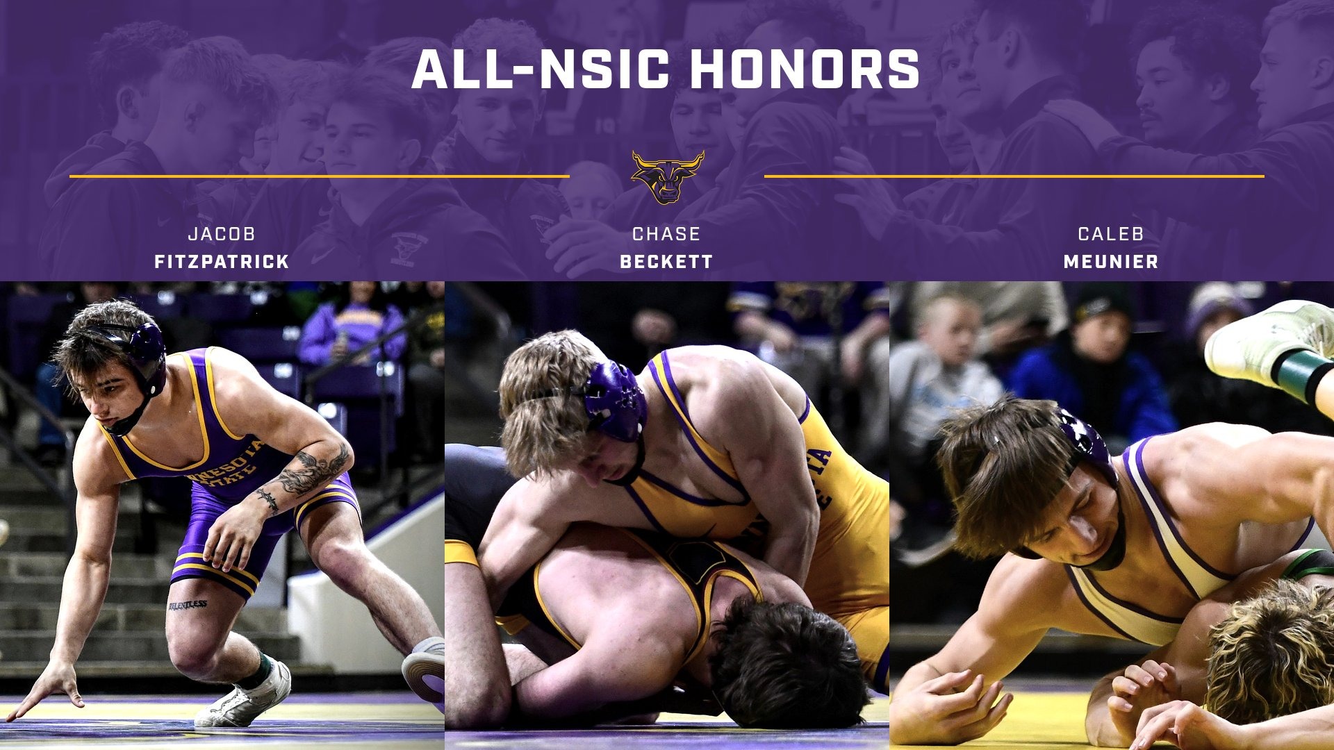 A graphic for the Maverick All-NSIC honorees from 2025-26 season