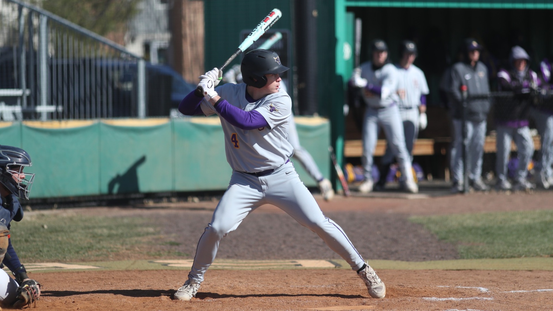 CJ Trask gearing up to bat vs UMary 