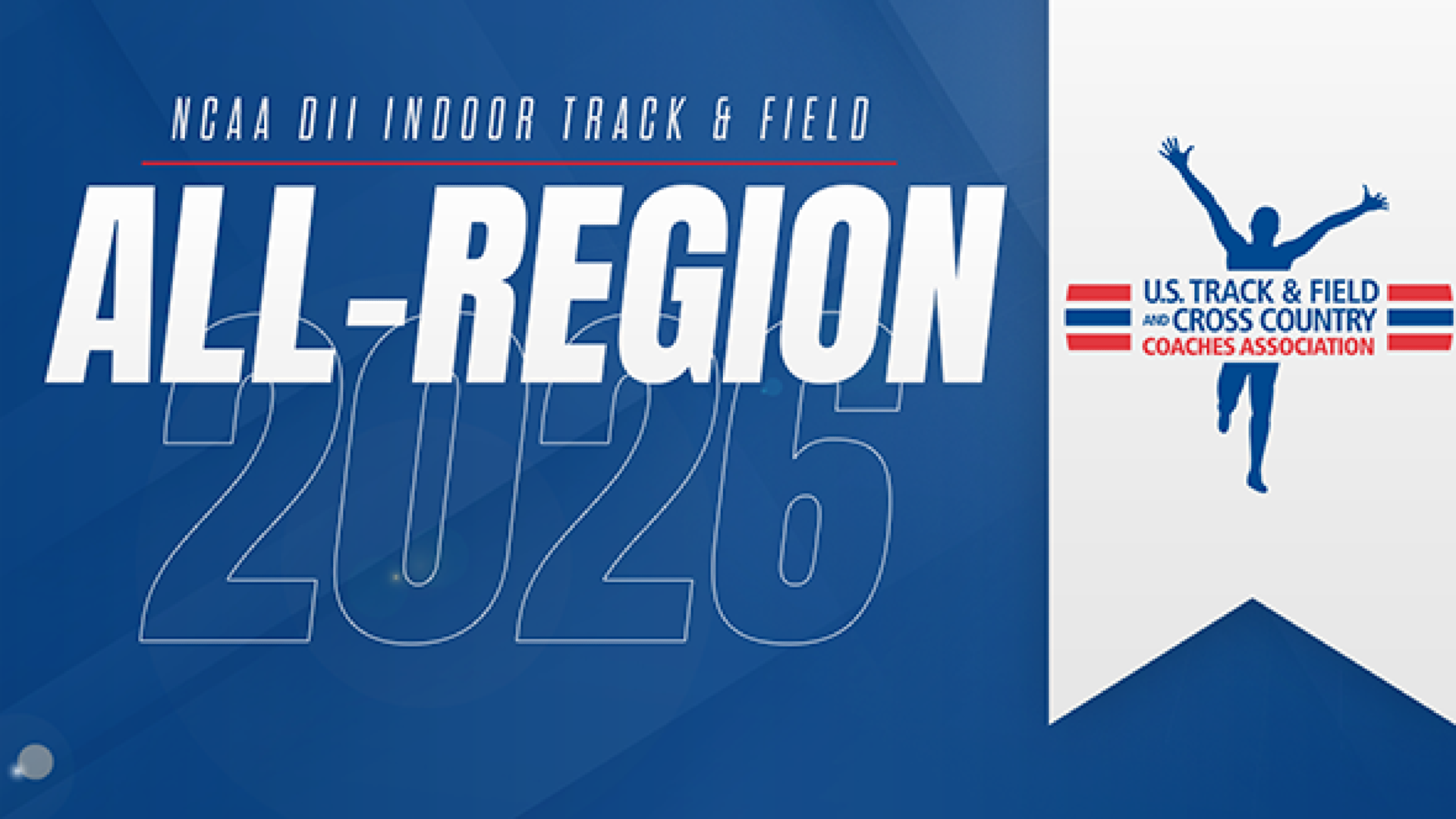 2026 ustfccca all-region indoor track and field graphic